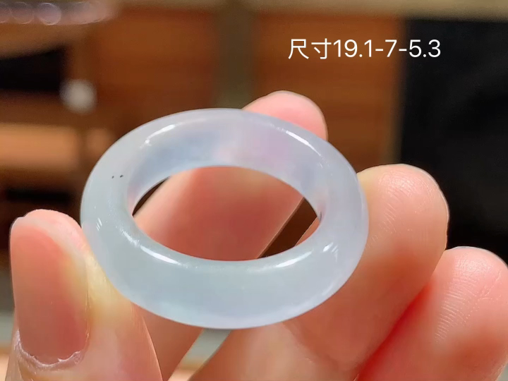 ️ 冰种戒圈 老坑冰透 种老水足 水润光泽 性比高 无裂 尺寸看图 19.1-7-5.3