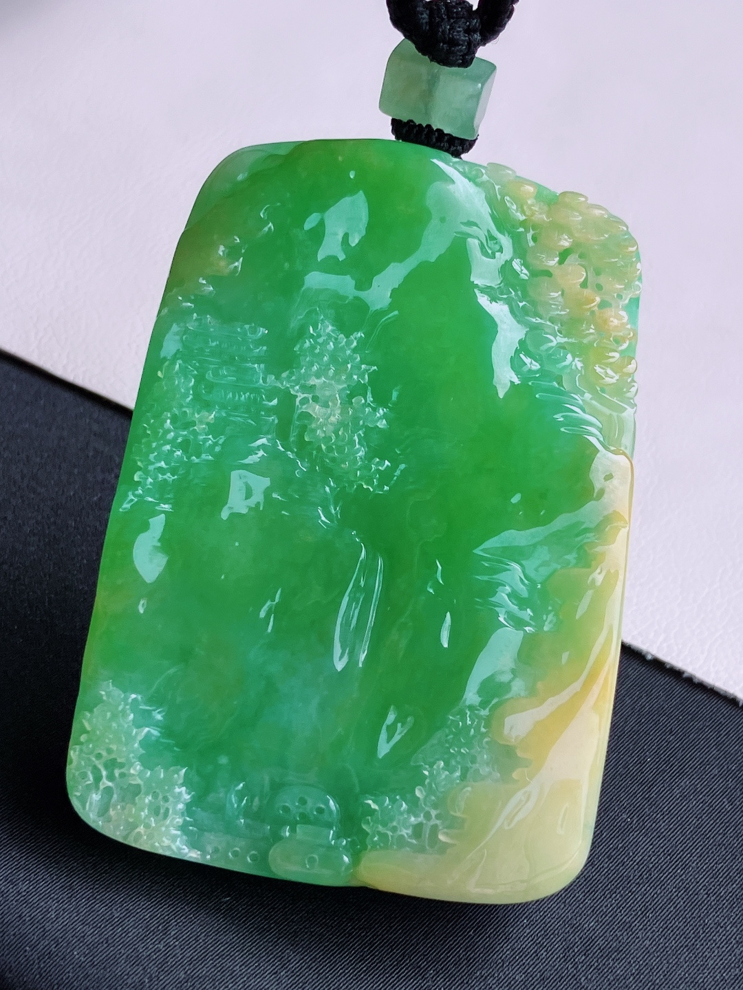 ️，三彩大山水牌，意境美，尺寸62.5/44/11.5/自然光实拍