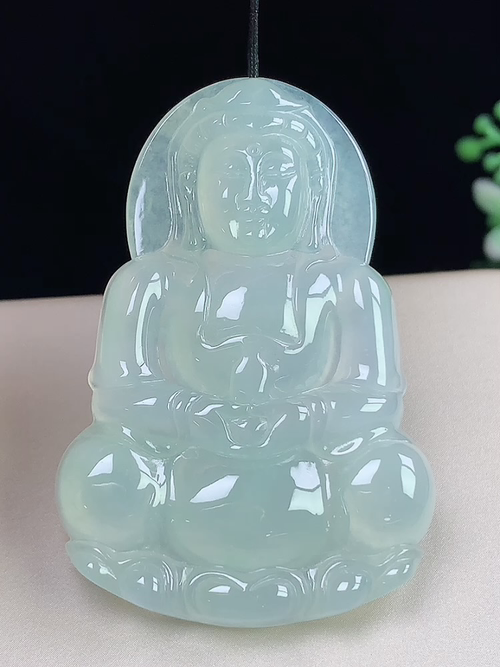 冰种观音，无裂，尺寸52.3-35.4-5.7mm，j23afj