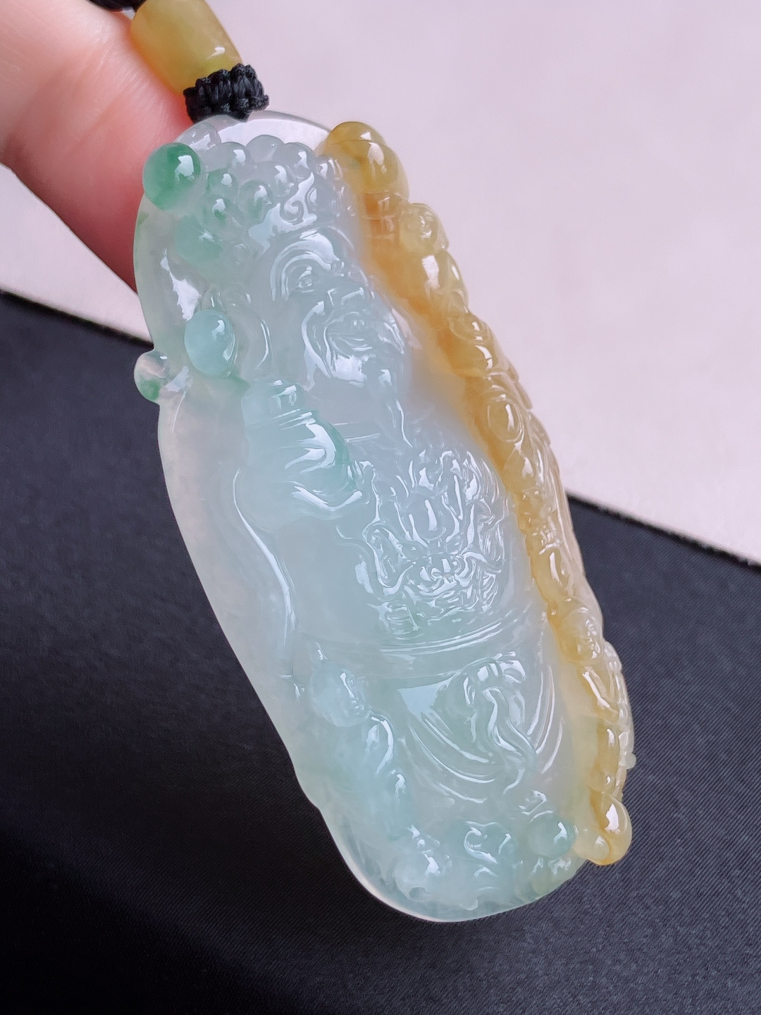️，双彩财神到，晶莹剔透，尺寸69.5/38/10.2/自然光实拍