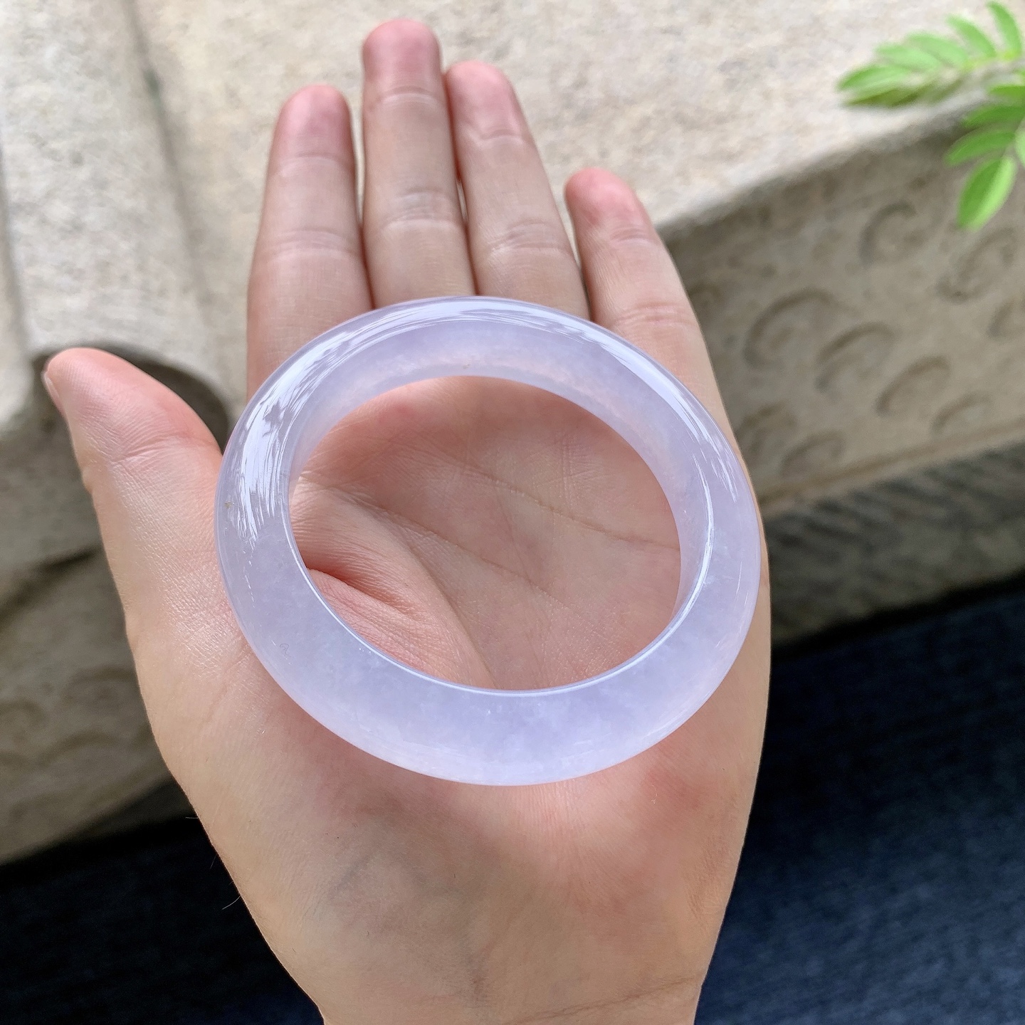 正圈49 50 圈口50.4/11/8.6 编码A6092509 冰粉紫，清透，水润，种老，细腻，无裂