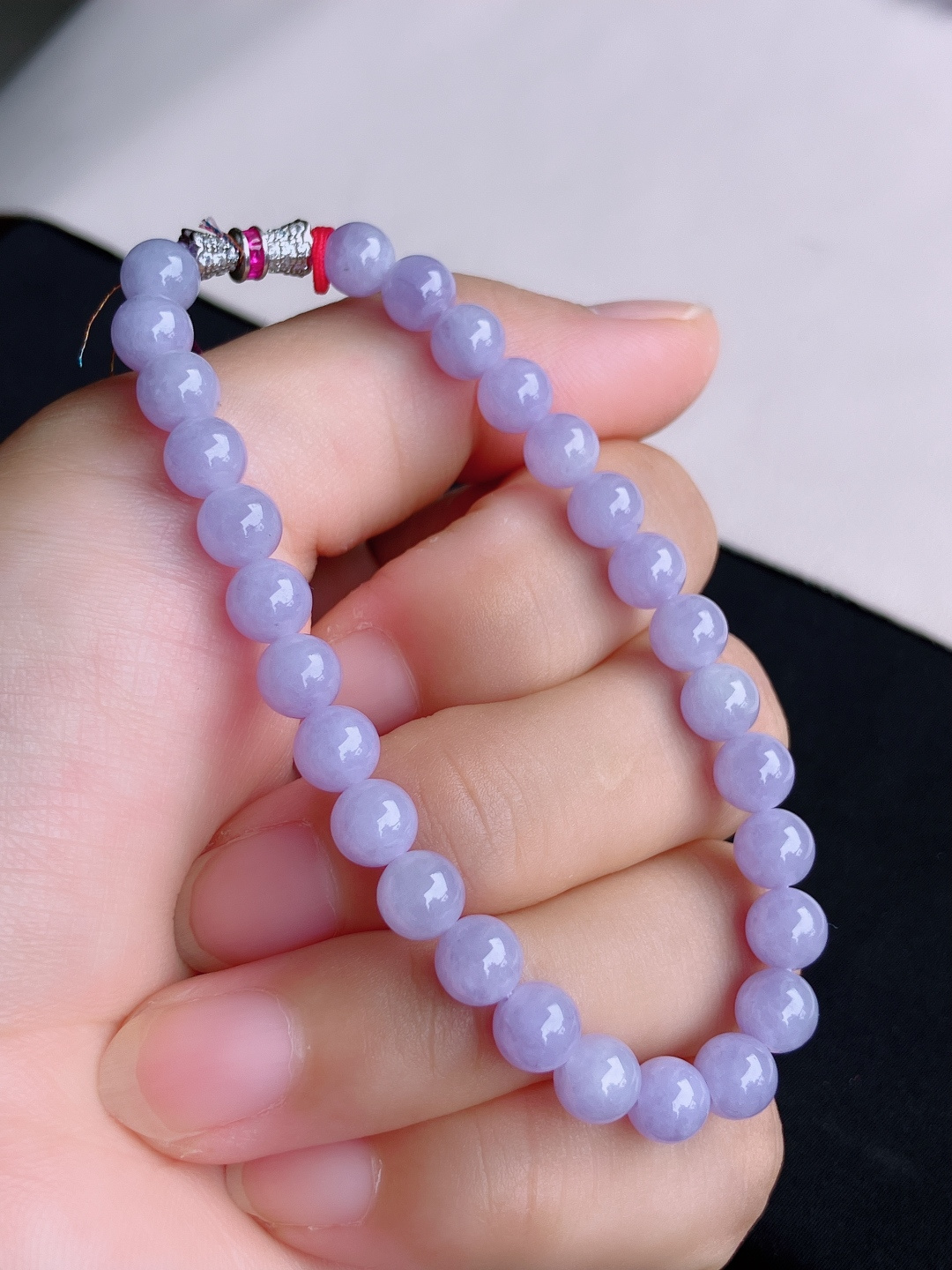 ️，粉紫手串，粉粉嫩嫩，尺寸6.3/自然光实拍