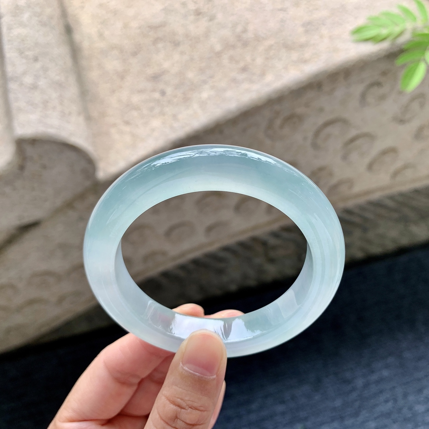 正圈53 54 圈口54.4/11.4/9.4 编码A3092532 冰种晴底，起光，清透，水润，种老，细腻，无裂