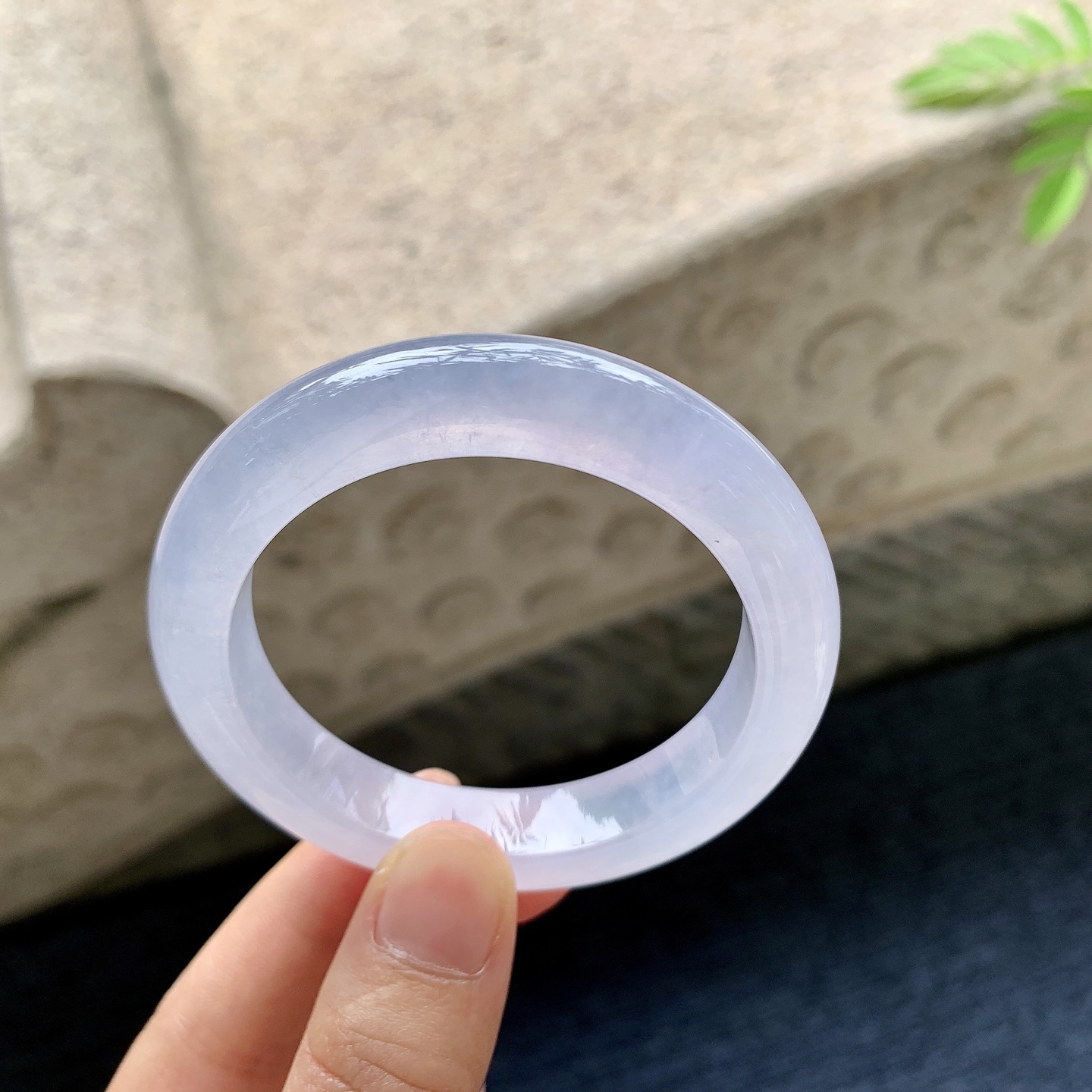 正圈49 50 圈口50.4/11/8.6 编码A6092509 冰粉紫，清透，水润，种老，细腻，无裂