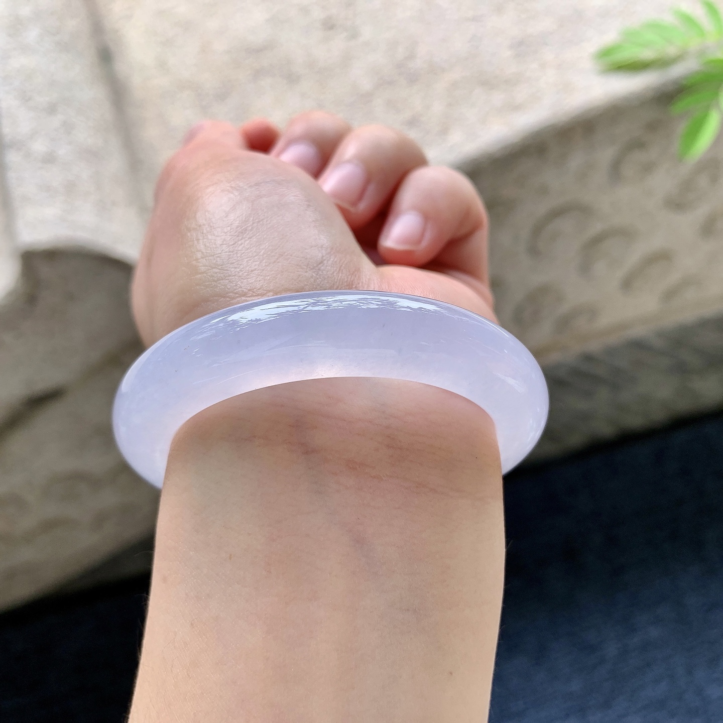 正圈49 50 圈口50.4/11/8.6 编码A6092509 冰粉紫，清透，水润，种老，细腻，无裂