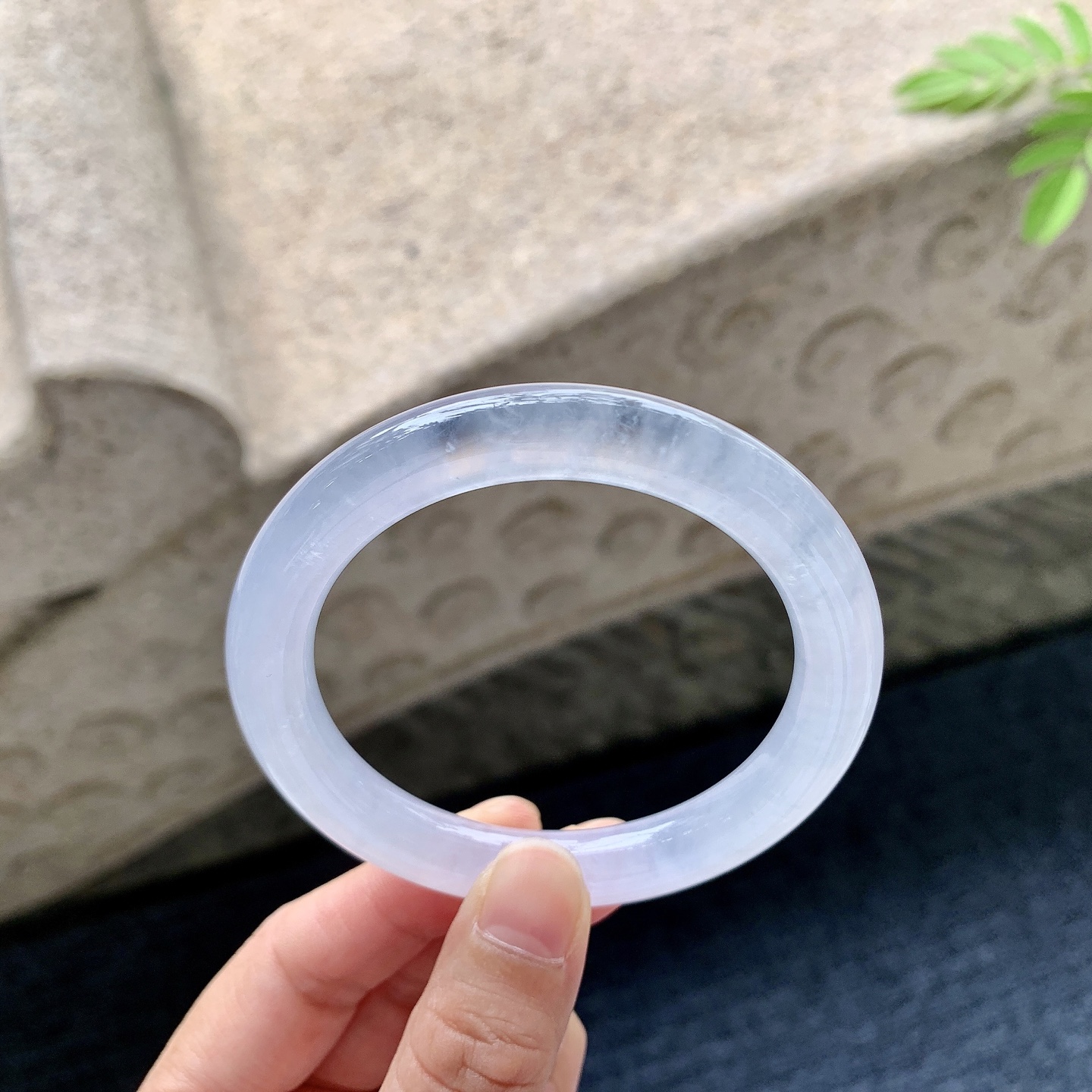 圆条52 53 圈口53.6/9/9.2 编码G6092515 冰种，清透，水润，种老，细腻，无裂