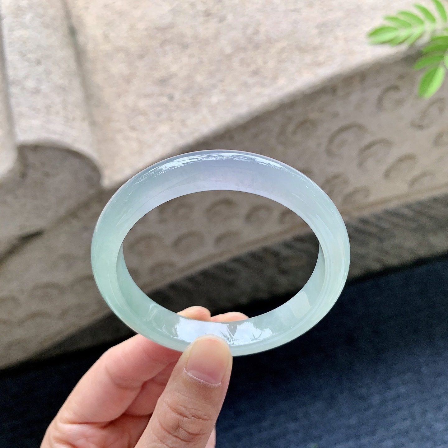 正圈52 53 圈口53.8/10.7/7.3 编码G9092524 冰糯春彩，水润，种老，细腻，有棉线