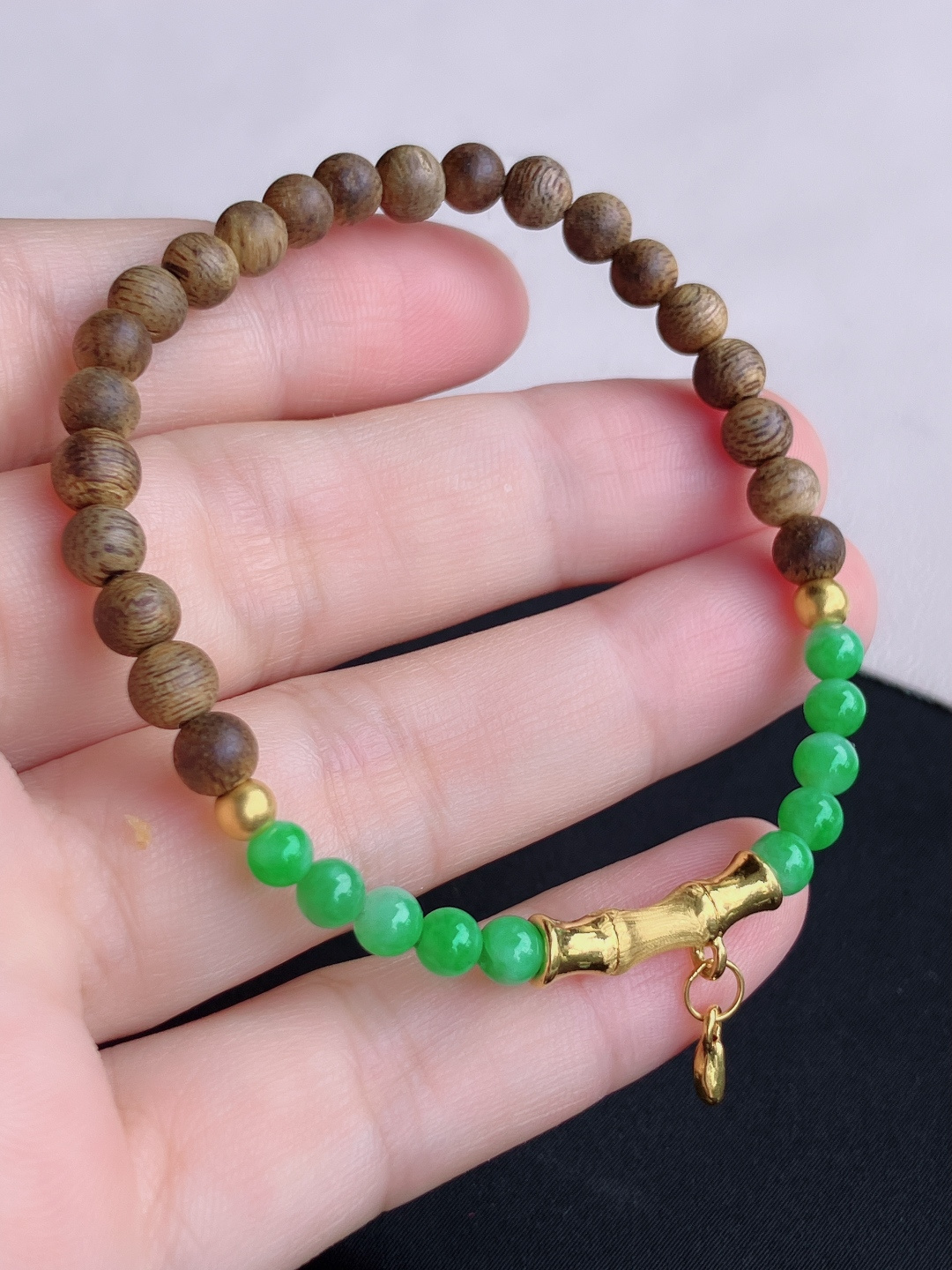 ️翠绿手链，古色古香，尺寸5/自然光实拍