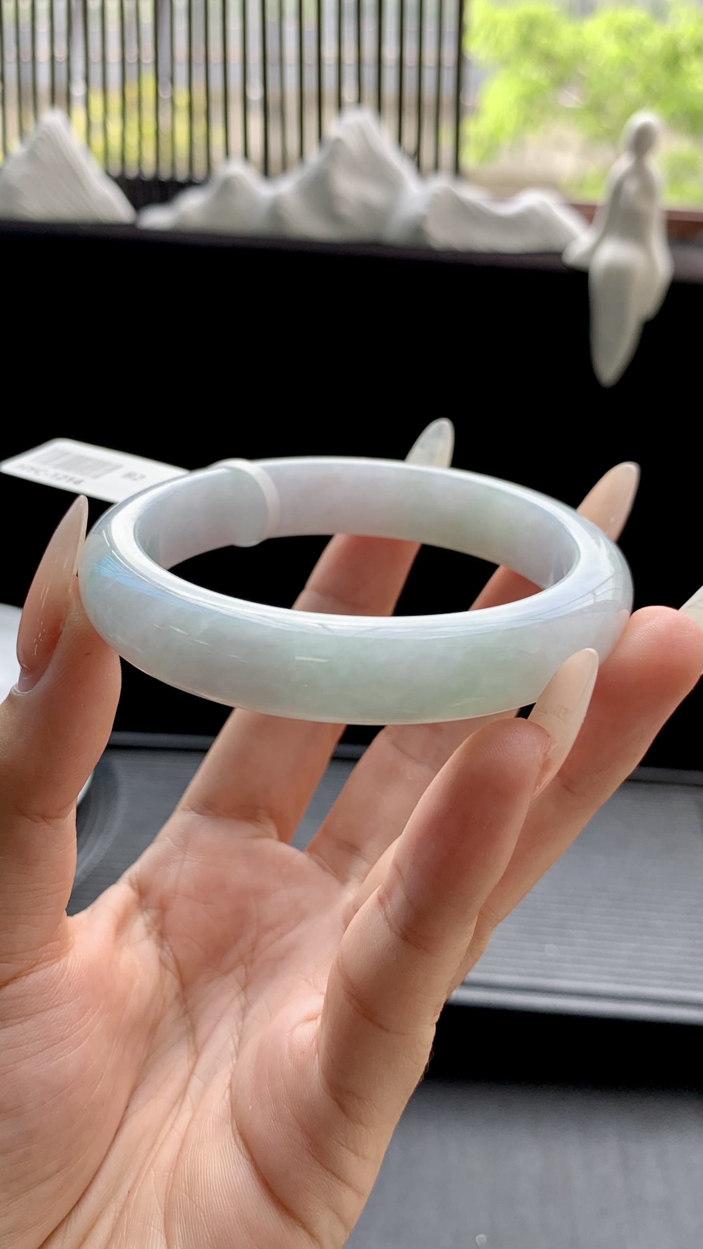 淡春彩正圈手镯成品 HYC-1214 尺寸：55-12-8