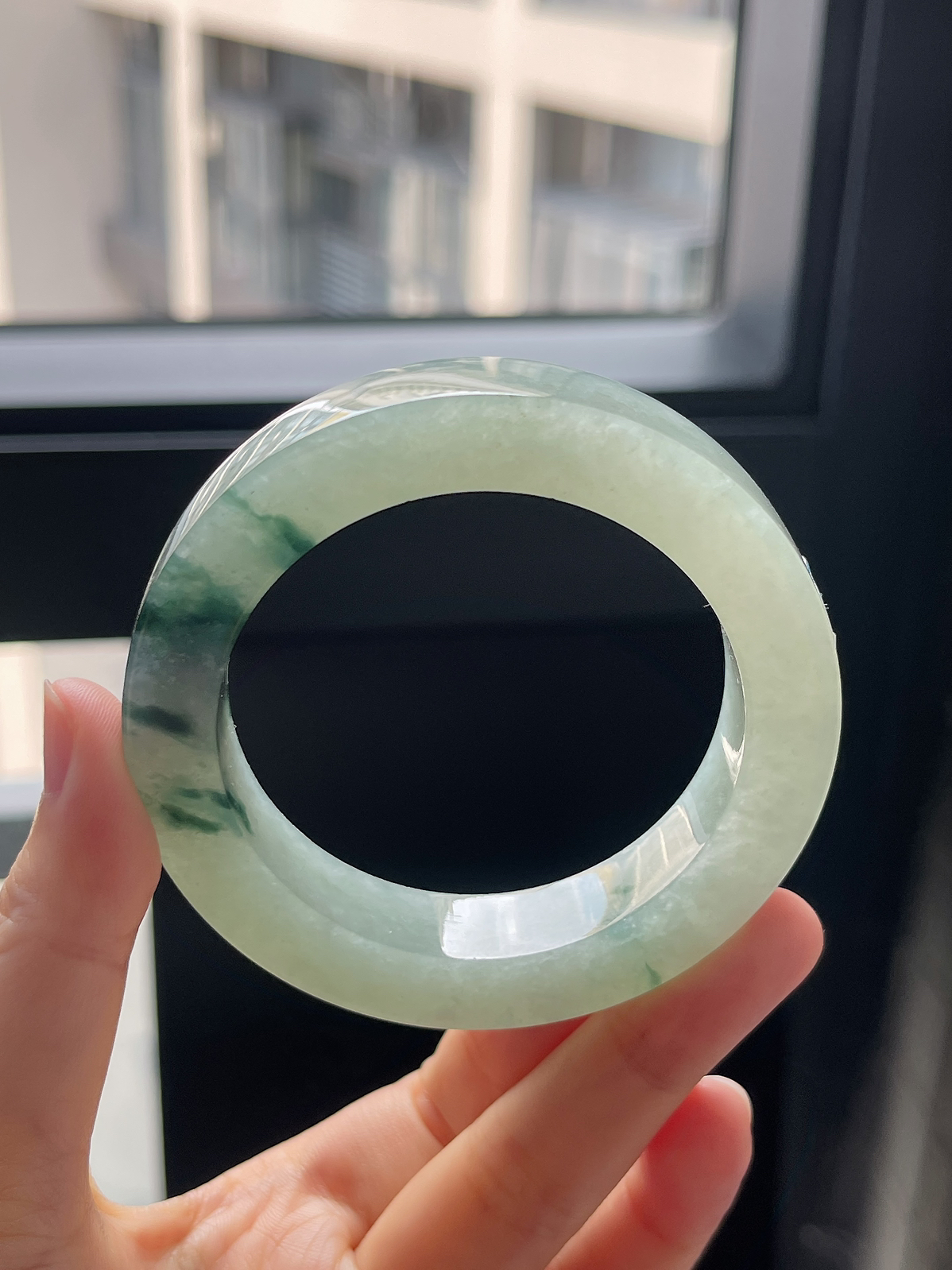 翡翠毛胚，⭕️正圈最大做57；最小做53.6