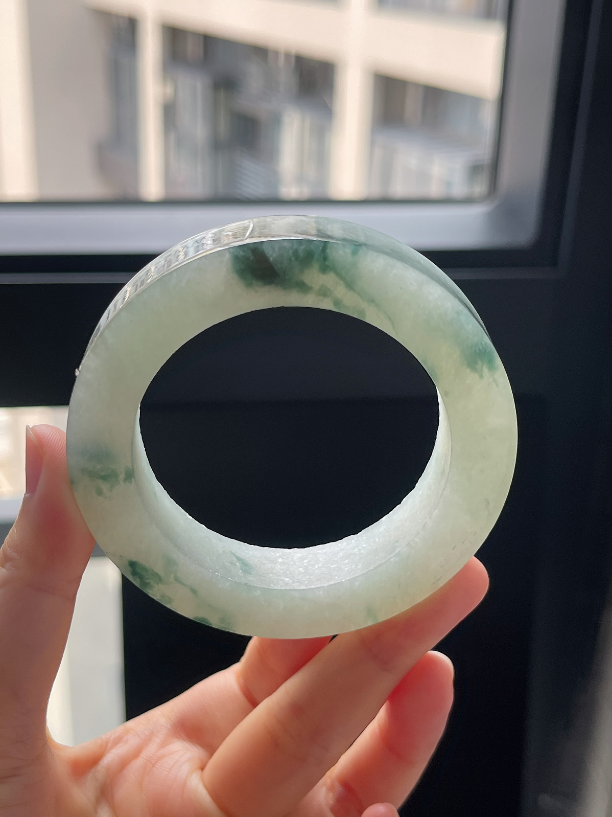 翡翠毛胚，⭕️正圈最大做58，圆条最大做54；最小做52.6