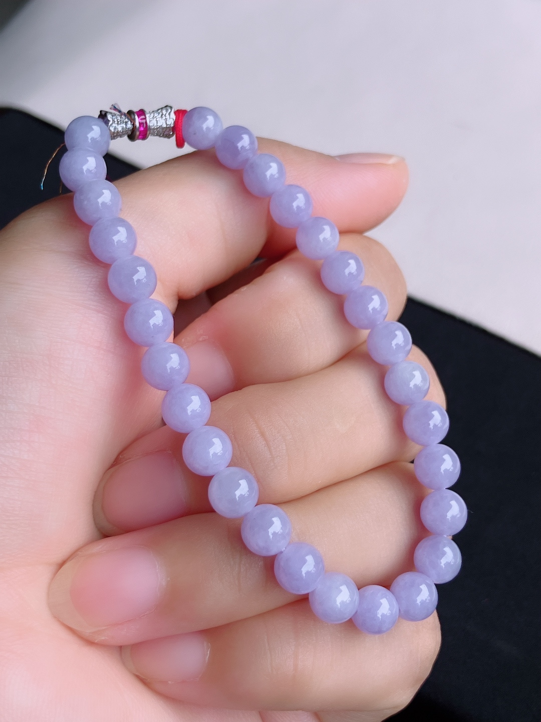 ️，粉紫手串，粉粉嫩嫩，尺寸6.3/自然光实拍