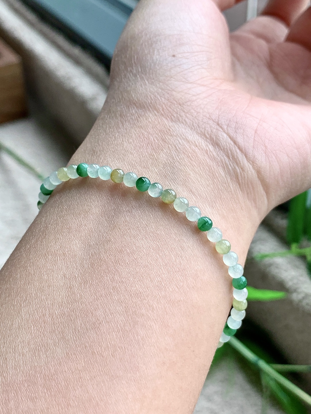 【珠子】🫧冰多宝手串圆珠子手串 【说明】缅甸 性比高 【尺寸】3.5mm 【重量】5.1克