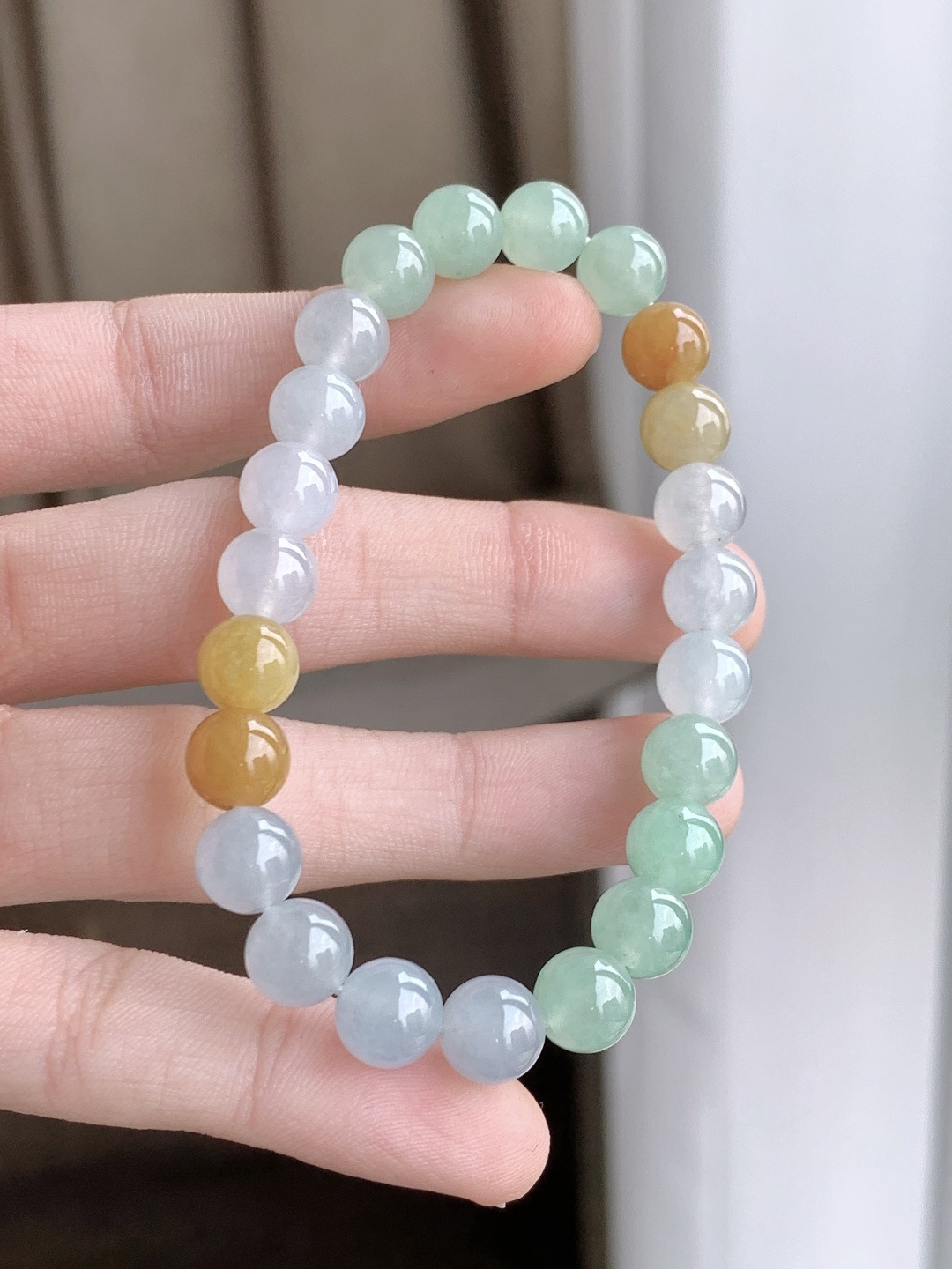 【珠子】冰多宝手串圆珠子手串 【说明】缅甸 性比高 【尺寸】7.8mm 【重量】20克
