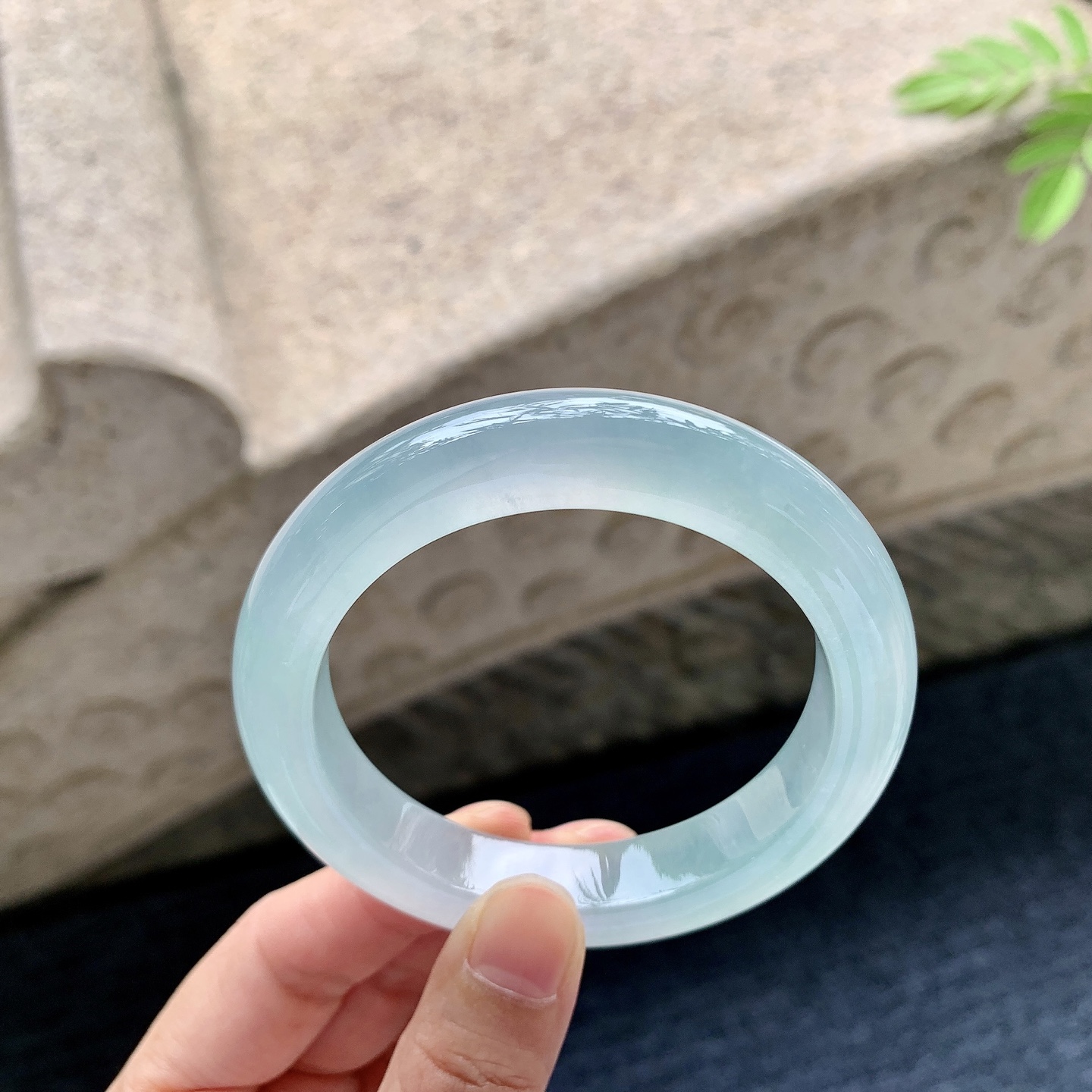 正圈53 54 圈口54.4/11.4/9.4 编码A3092532 冰种晴底，起光，清透，水润，种老，细腻，无裂