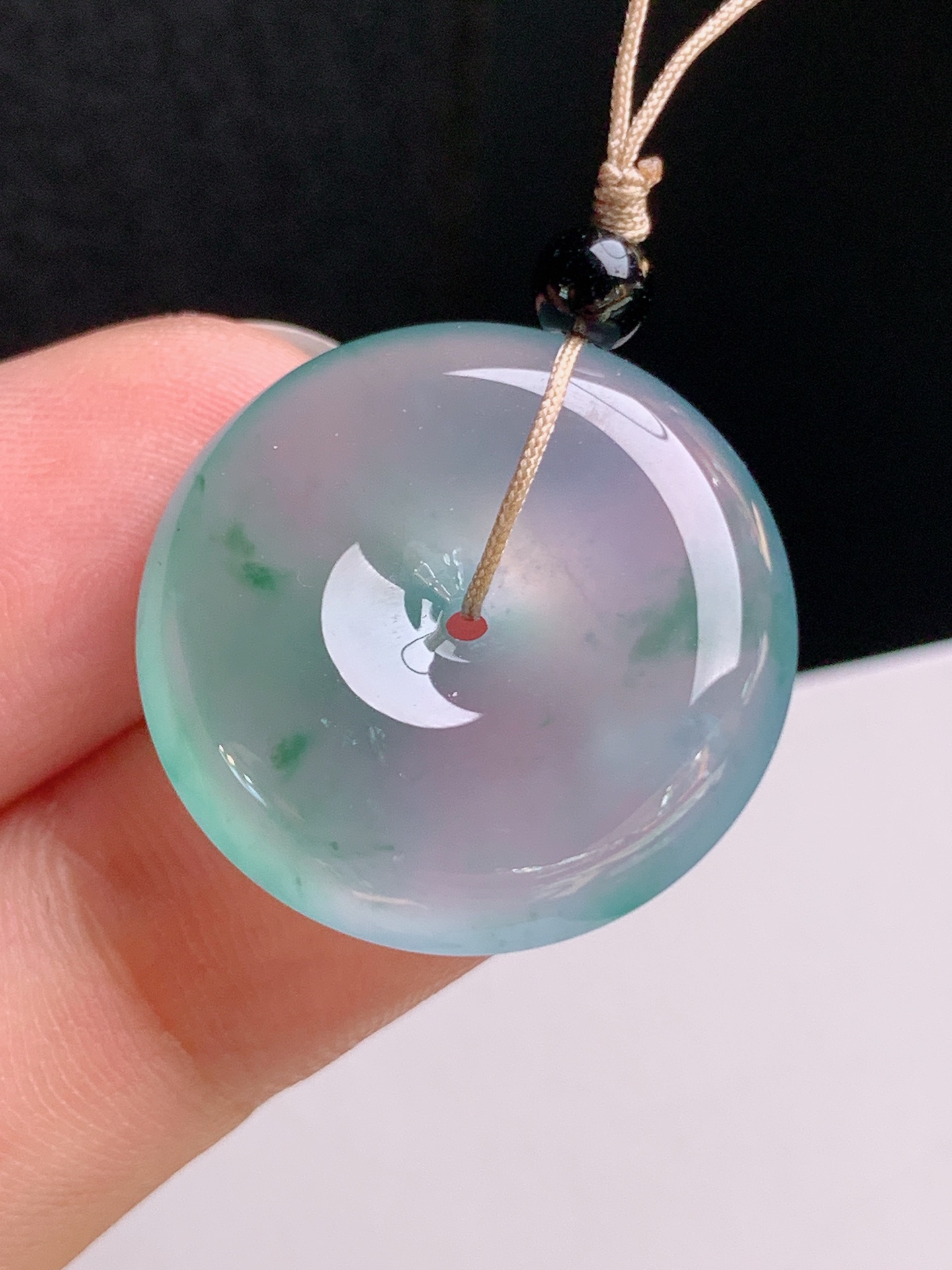 ️ 冰种飘花平安扣，灵动飘花，寓意平安喜乐，裸石22.5-6