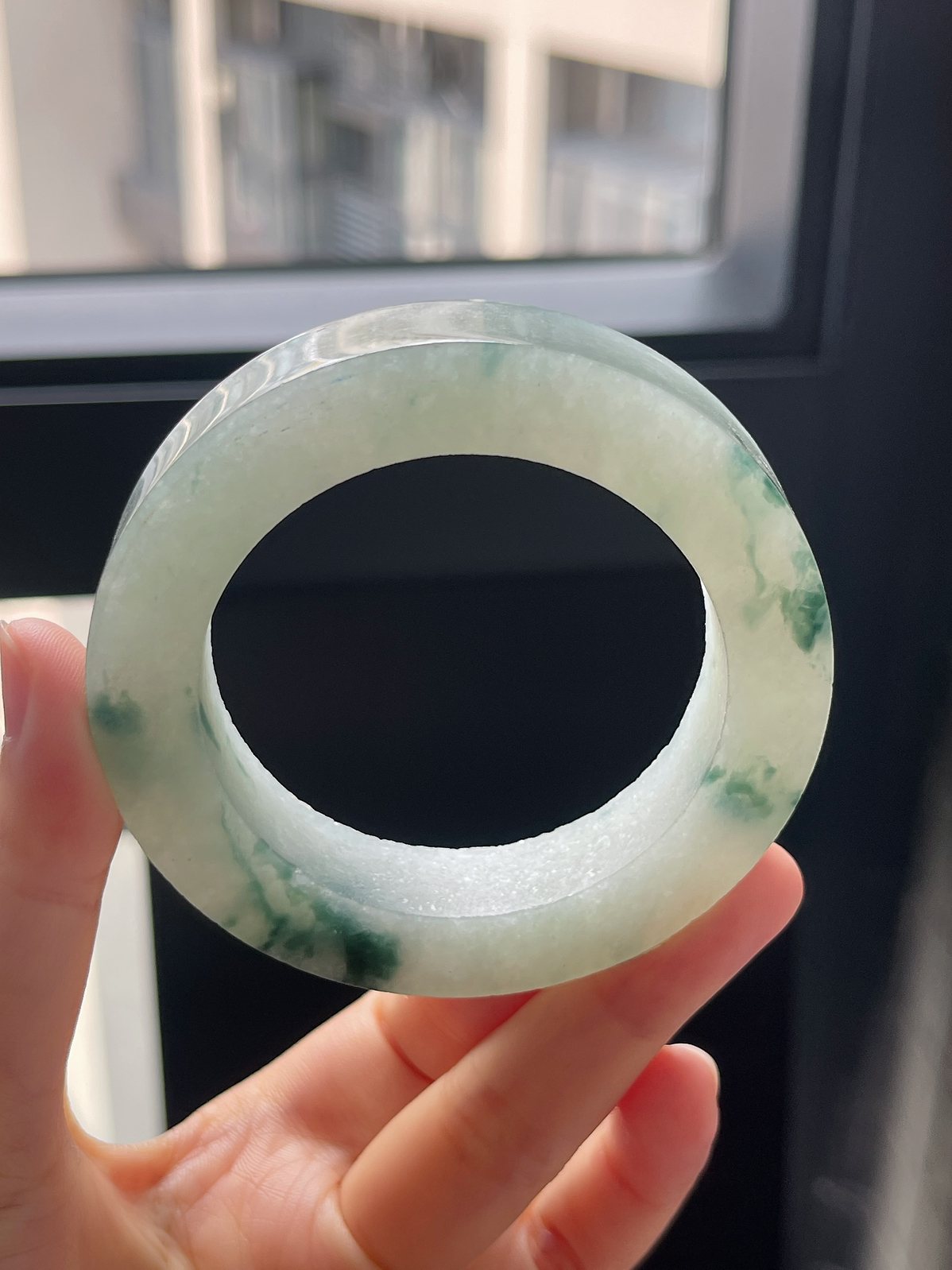 翡翠毛胚，⭕️正圈最大做58，圆条最大做54；最小做52.6