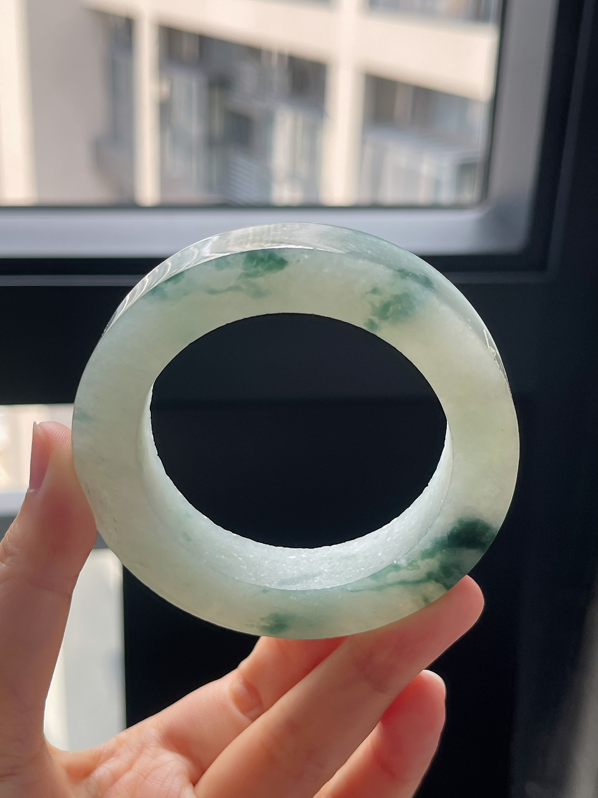 翡翠毛胚，⭕️正圈最大做58，圆条最大做54；最小做52.6