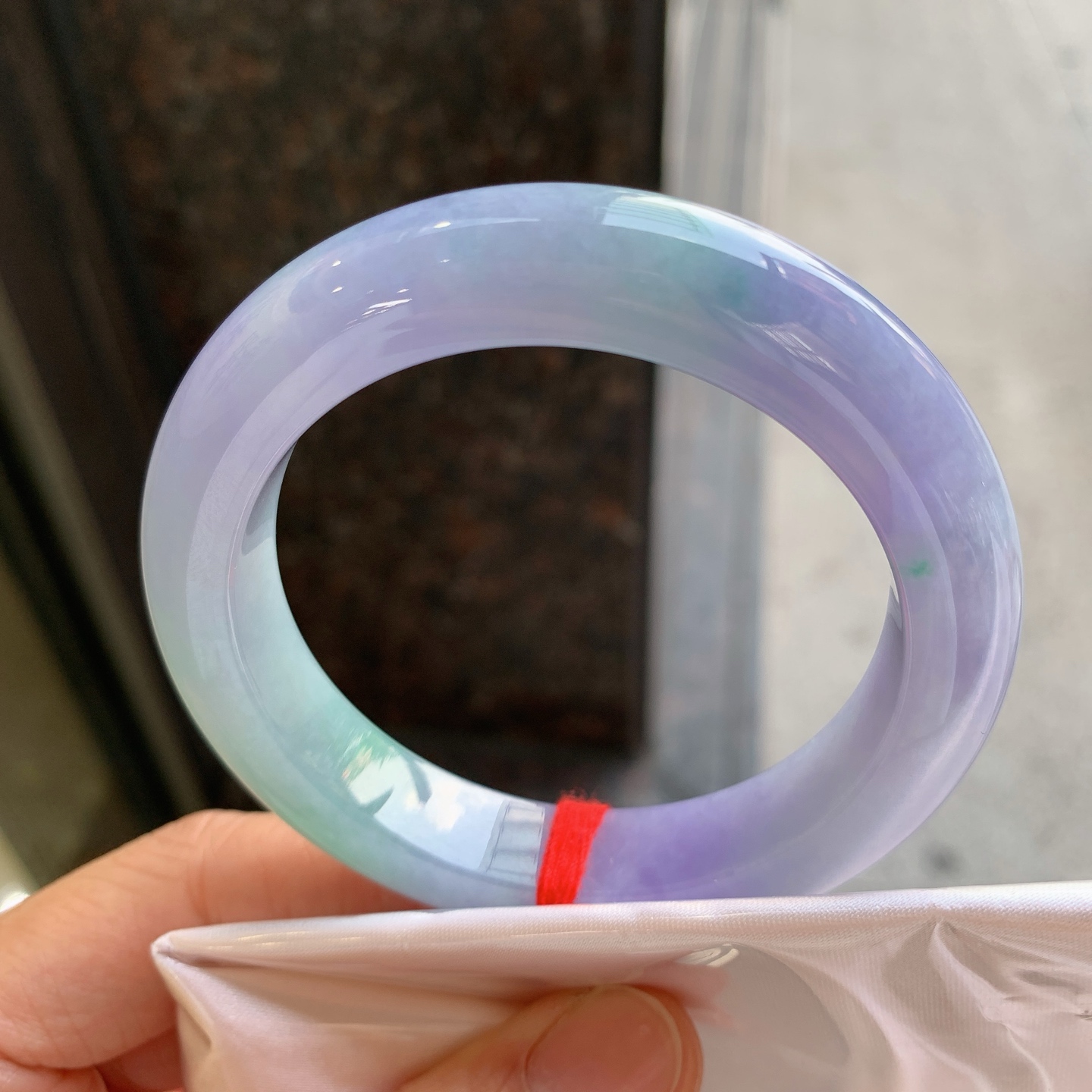 正圈春带彩 微微细纹 尺寸：55/12.3/9.6 色浓