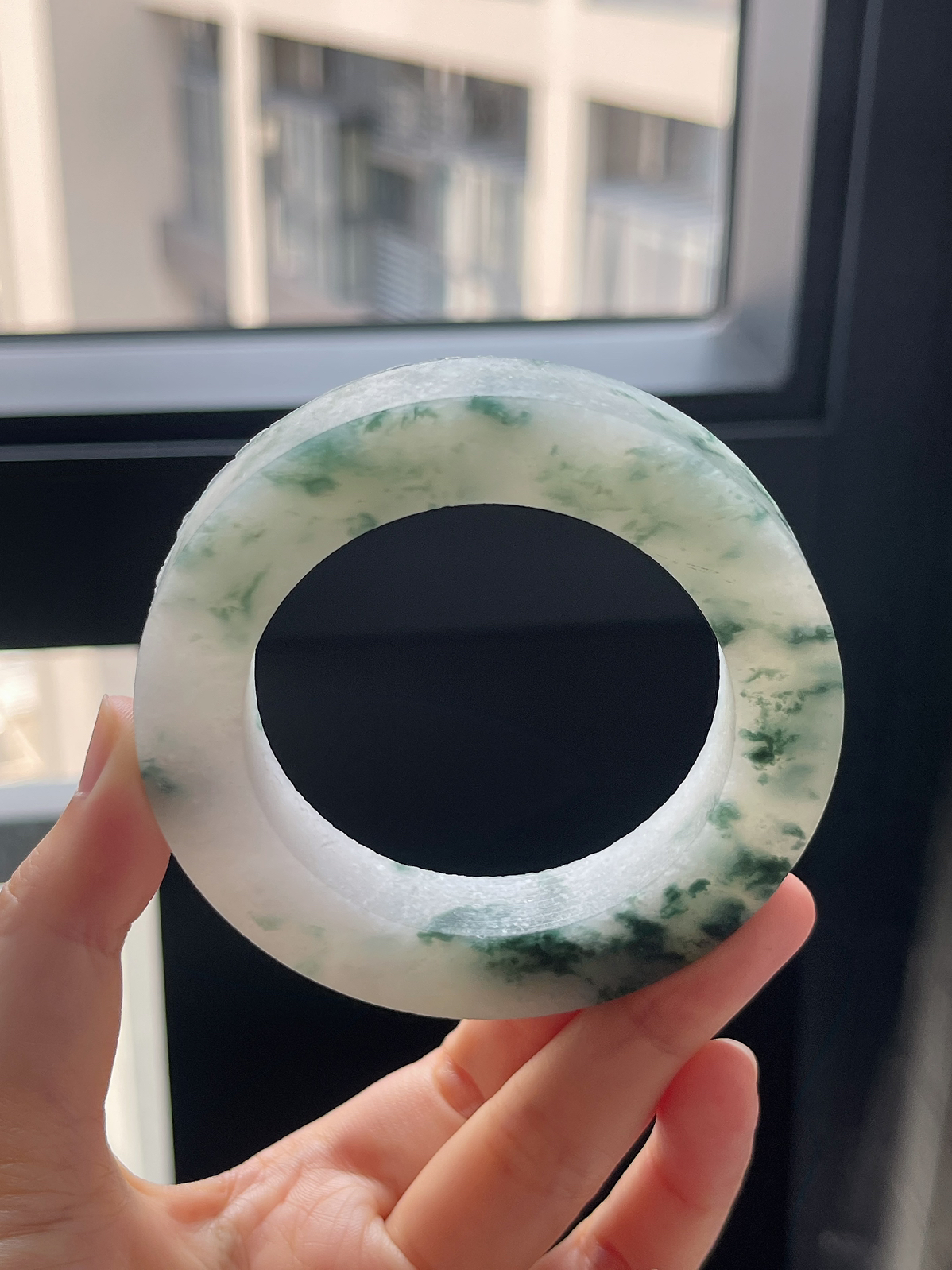 翡翠毛胚，⭕️正圈最大做62，圆条最大做58；最小做53.8