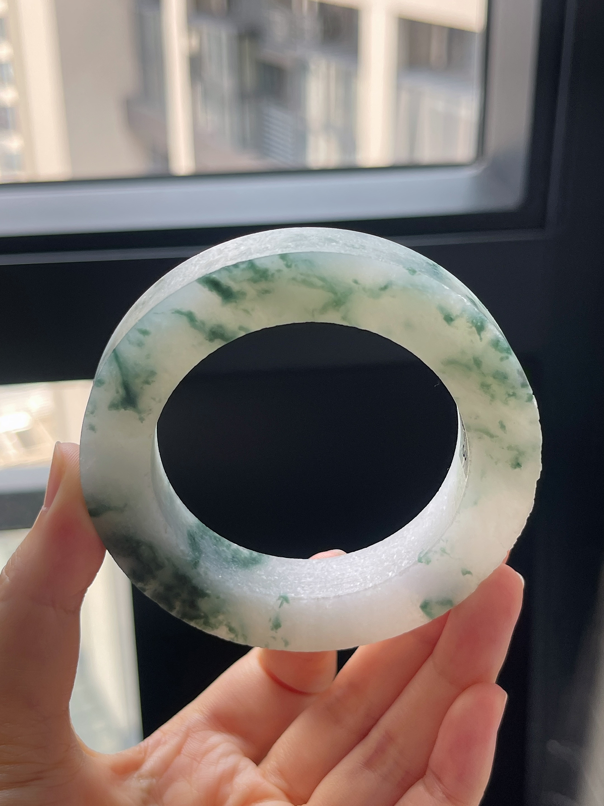 翡翠毛胚，⭕️正圈最大做62，圆条最大做58；最小做53.8