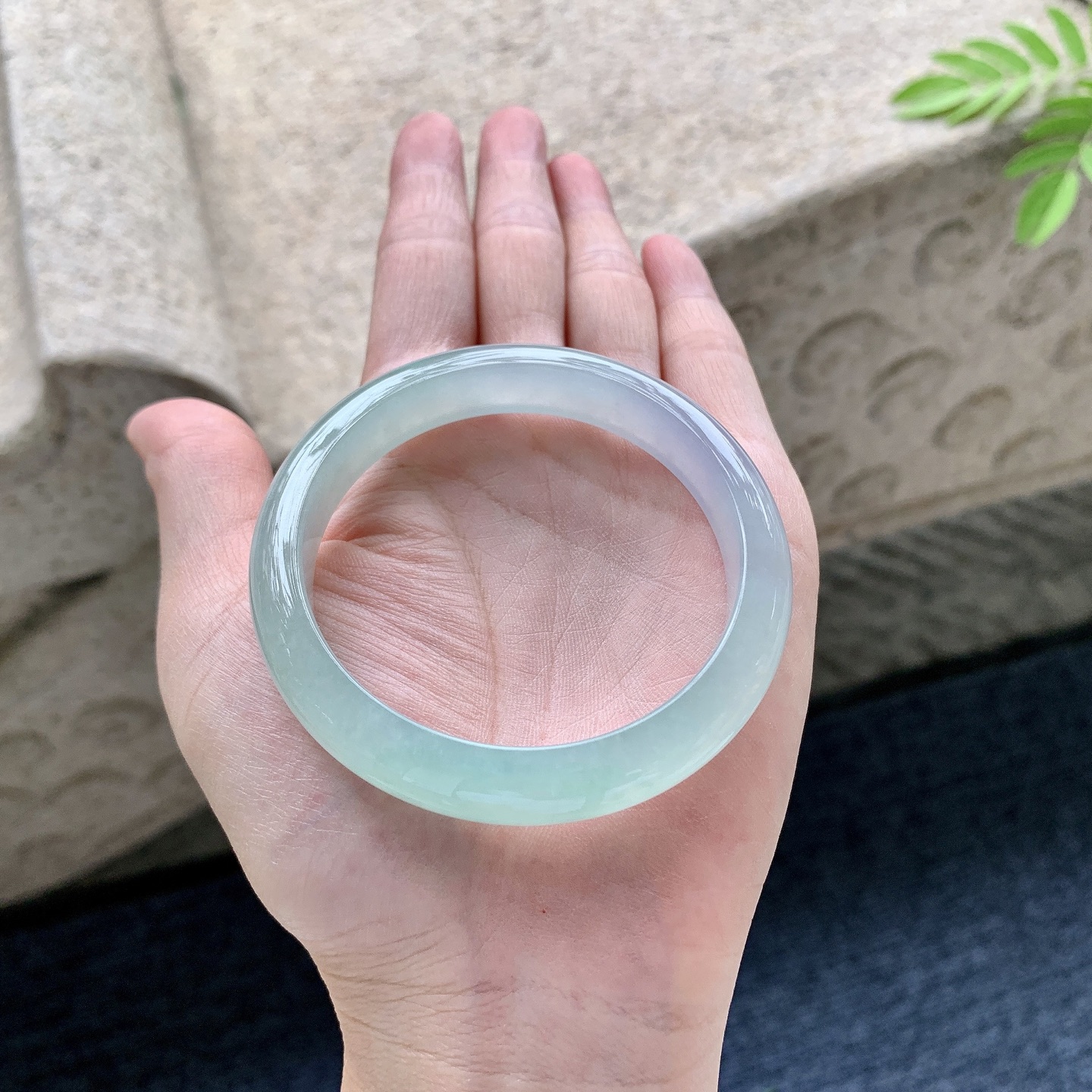 正圈52 53 圈口53.8/10.7/7.3 编码G9092524 冰糯春彩，水润，种老，细腻，有棉线