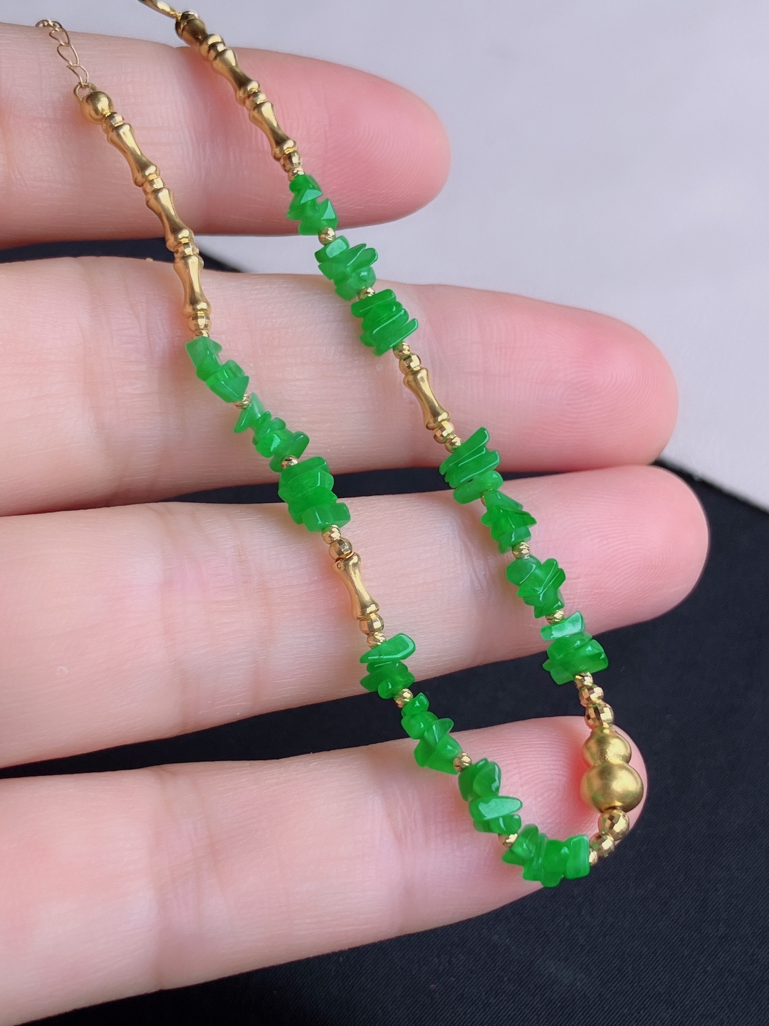 ️翠绿岁岁平安手链，简约时尚，尺寸5/自然光实拍
