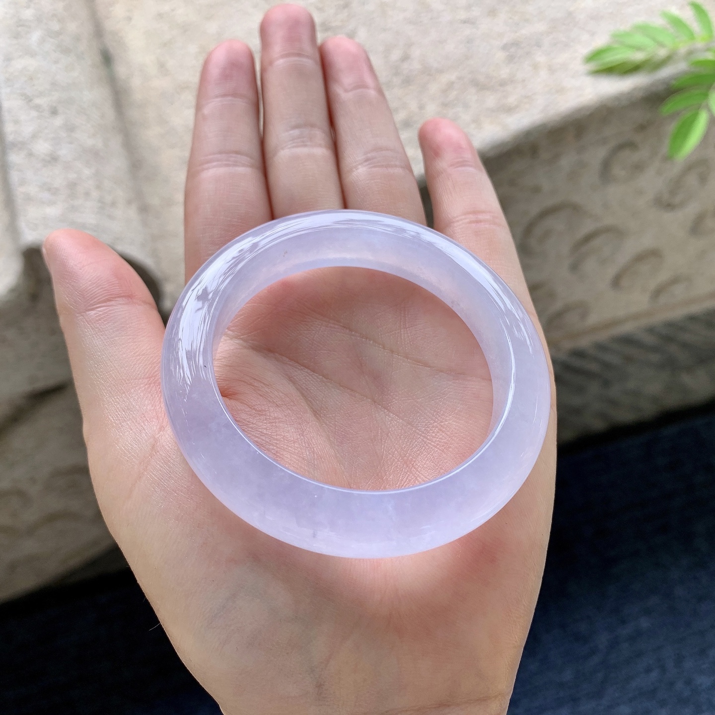 正圈49 50 圈口50.4/11/8.6 编码A6092509 冰粉紫，清透，水润，种老，细腻，无