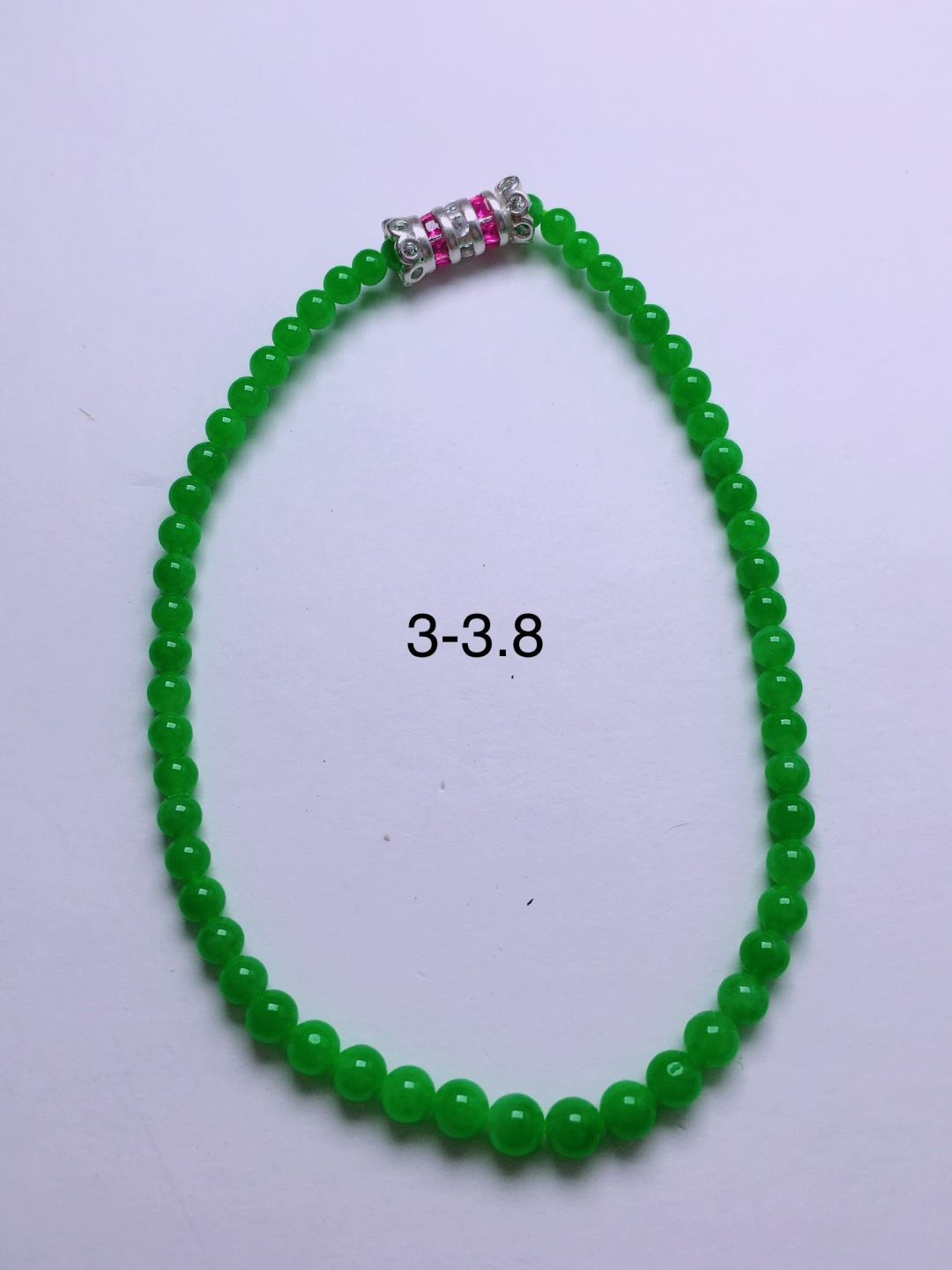 ️冰种绿珠子手链，晶莹剔透，新颖时尚，3-3.8