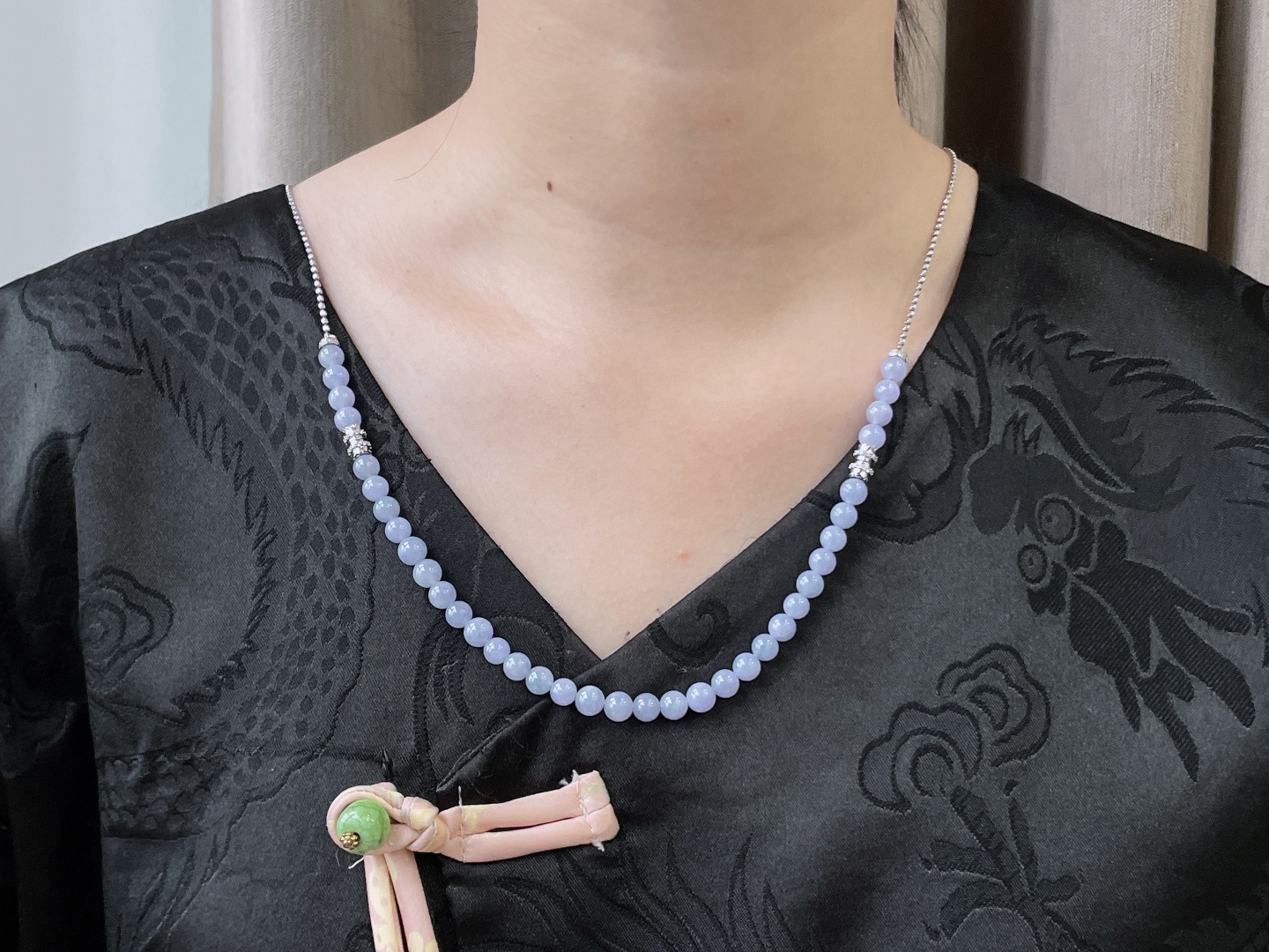 【珠子】珠链圆珠珠子珠串项链 【说明】缅甸 性比高 【尺寸】6.4mm 【重量】20克