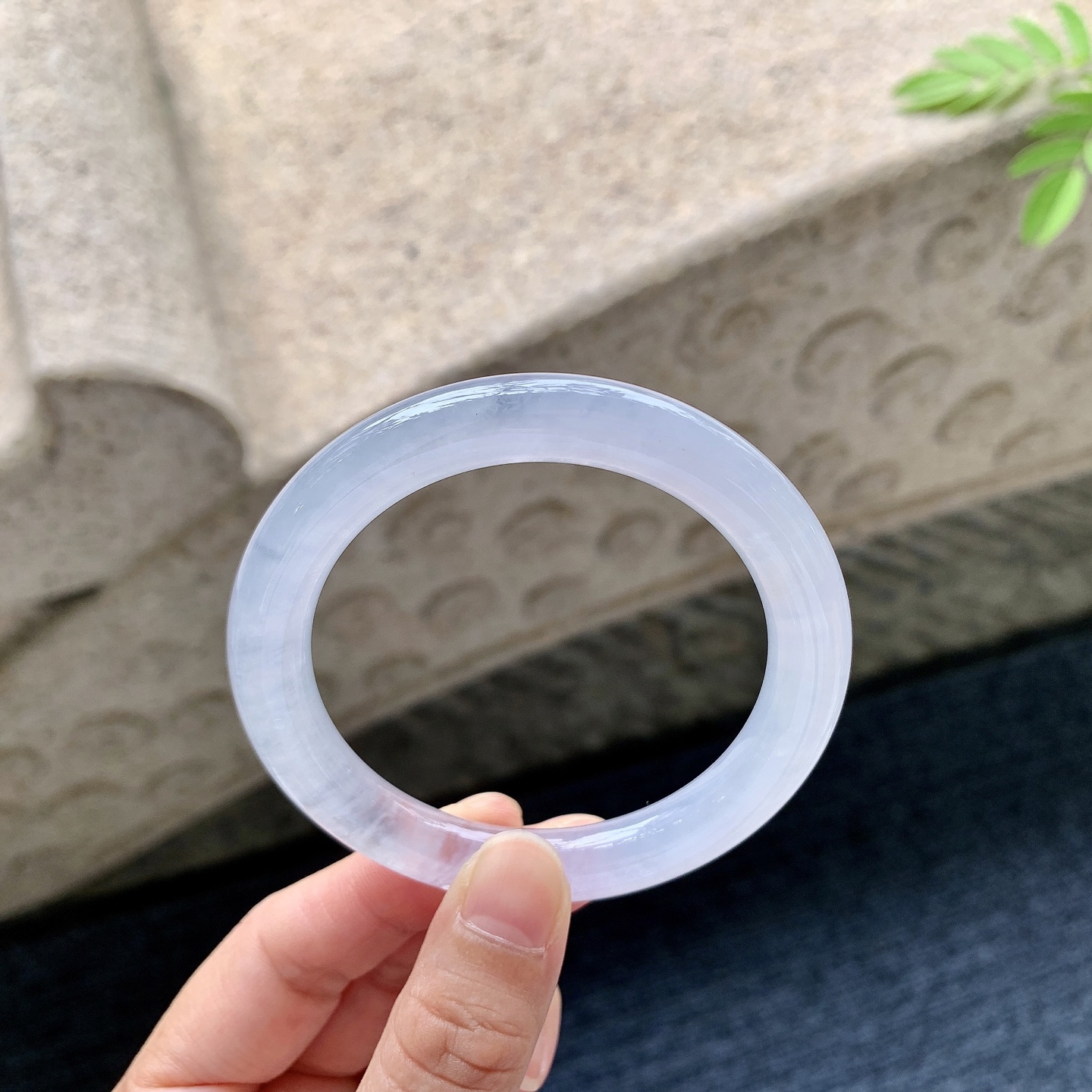 圆条52 53 圈口53.6/9/9.2 编码G6092515 冰种，清透，水润，种老，细腻，无裂