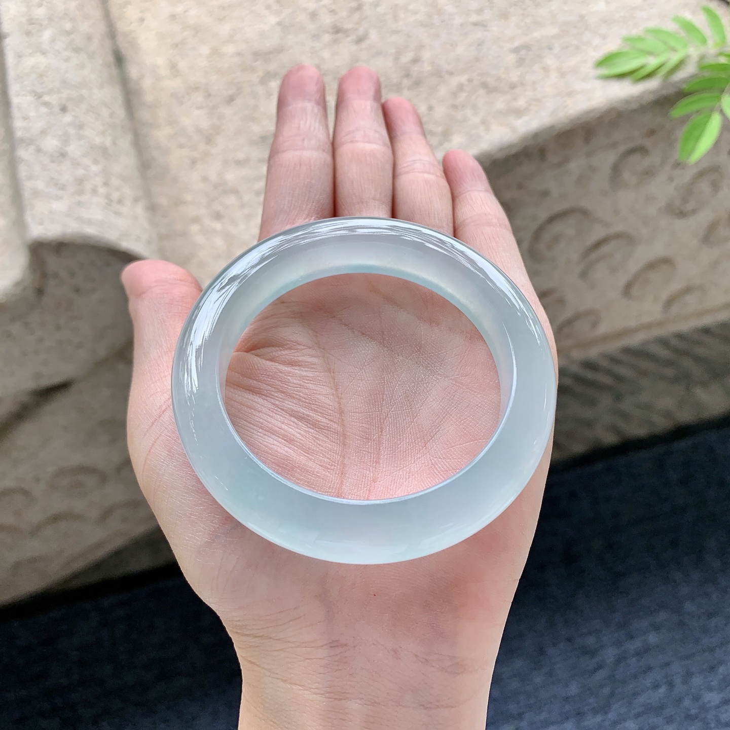 正圈53 54 圈口54.4/11.4/9.4 编码A3092532 冰种晴底，起光，清透，水润，种