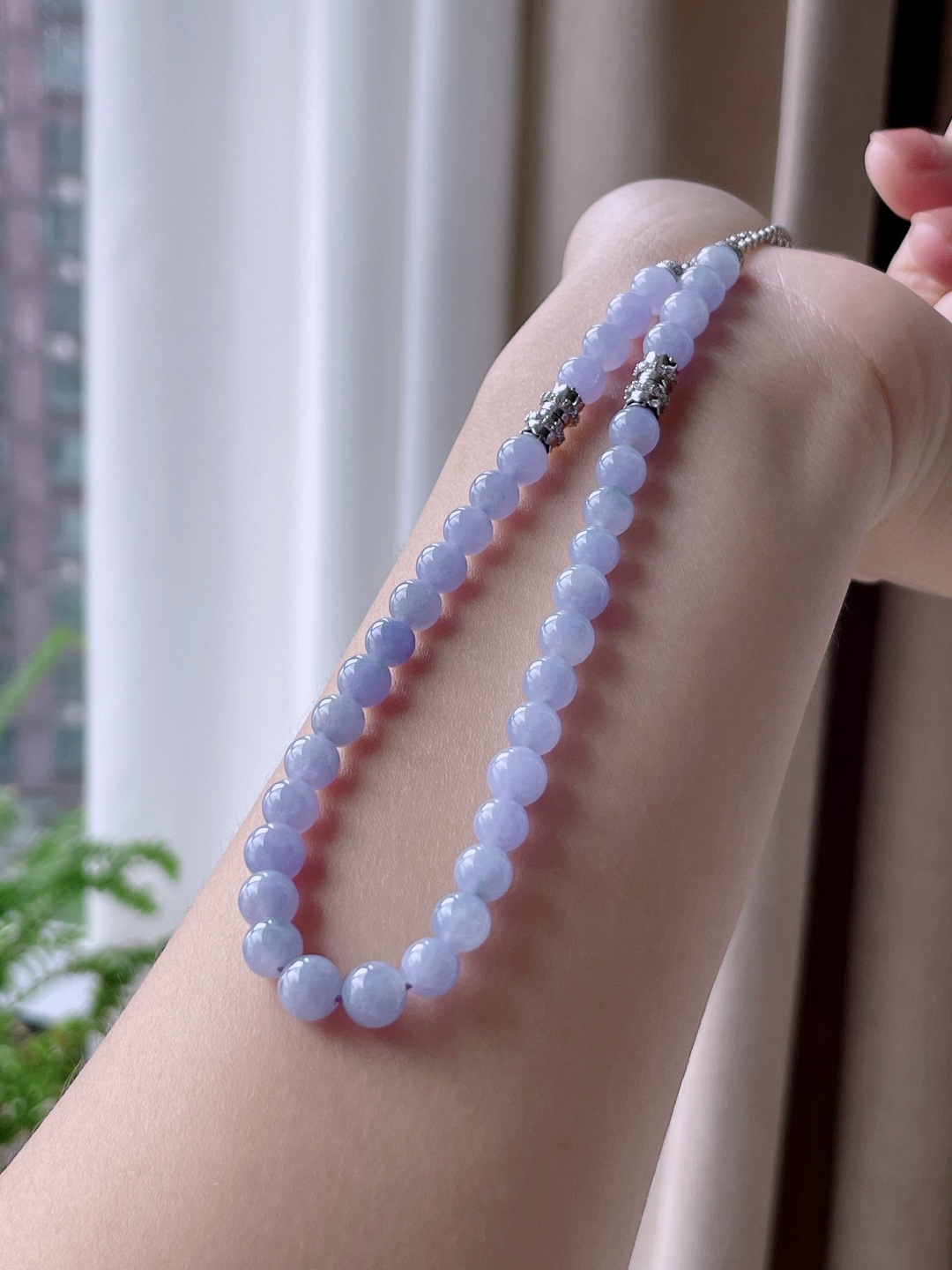 【珠子】珠链圆珠珠子珠串项链 【说明】缅甸 性比高 【尺寸】6.4mm 【重量】20克