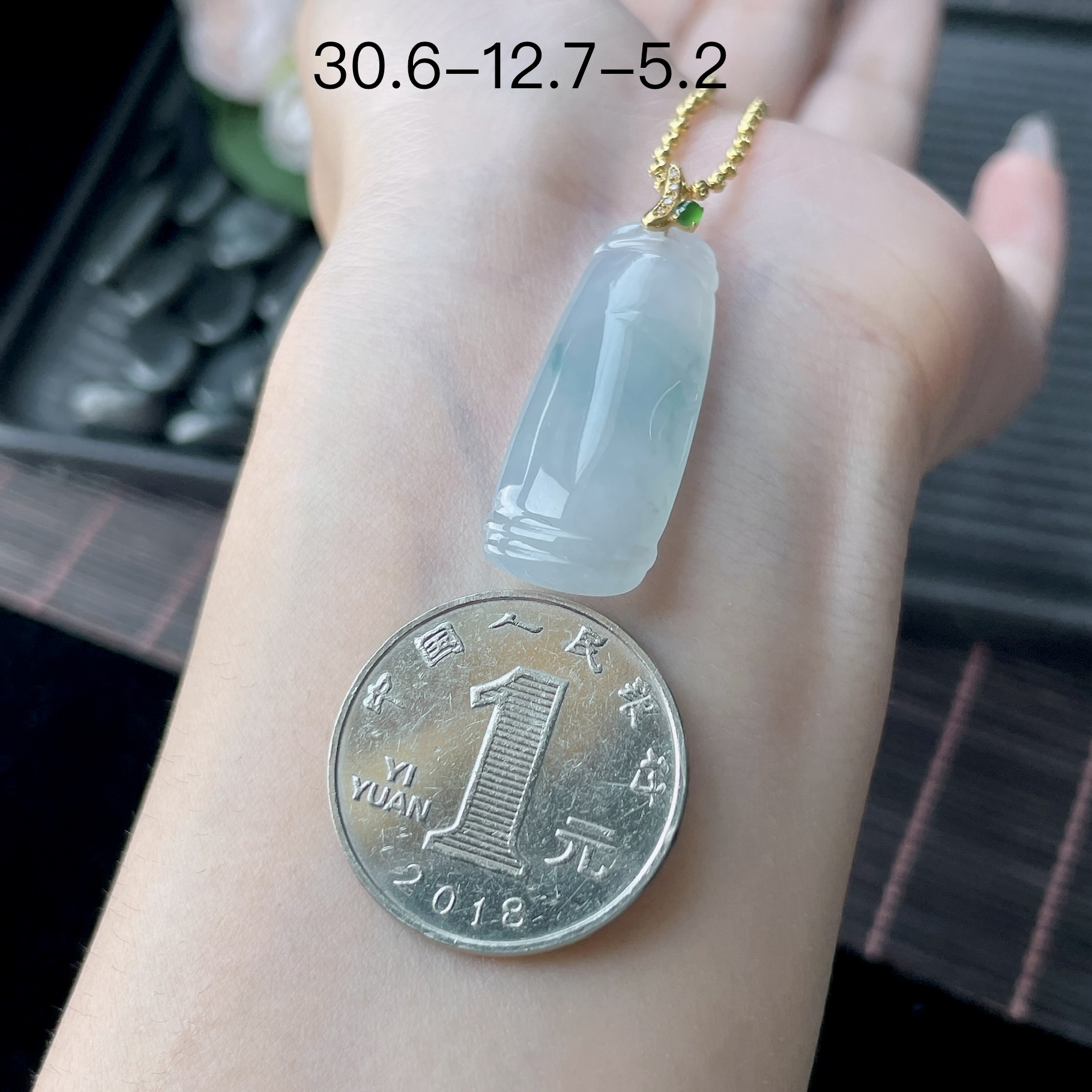 蓝底竹节 YJ3-124-32 尺寸：30.6-12.7-5.2，30.6-12.7-5.2