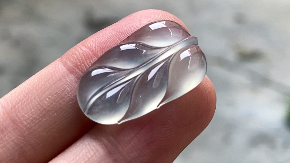 ️ 玻璃种叶子 22.3*13.8*3.2 完整