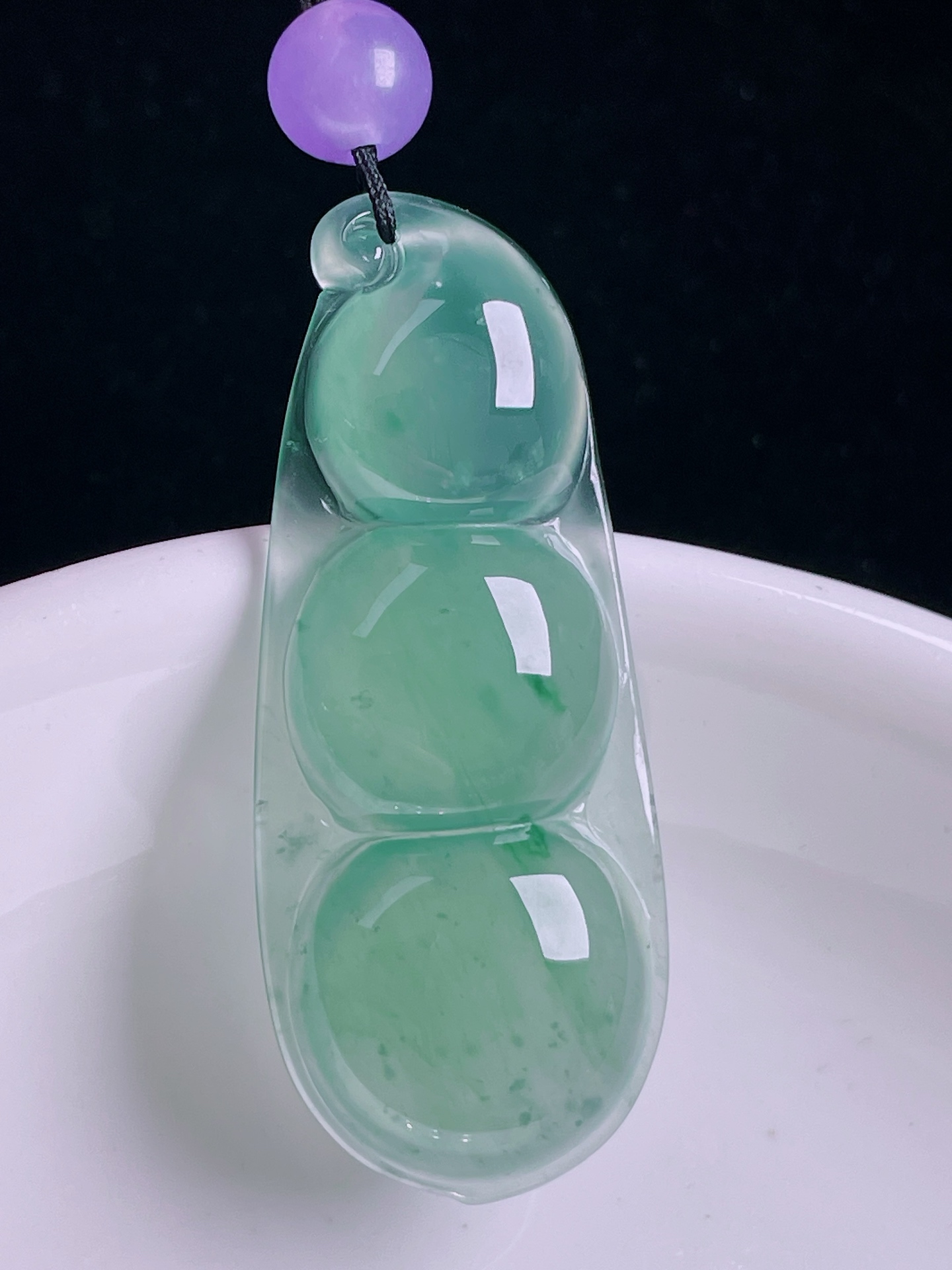 ️冰蓝豆子福豆，老种起光，细底通透，尺寸：39.7/16.7/5mm0926