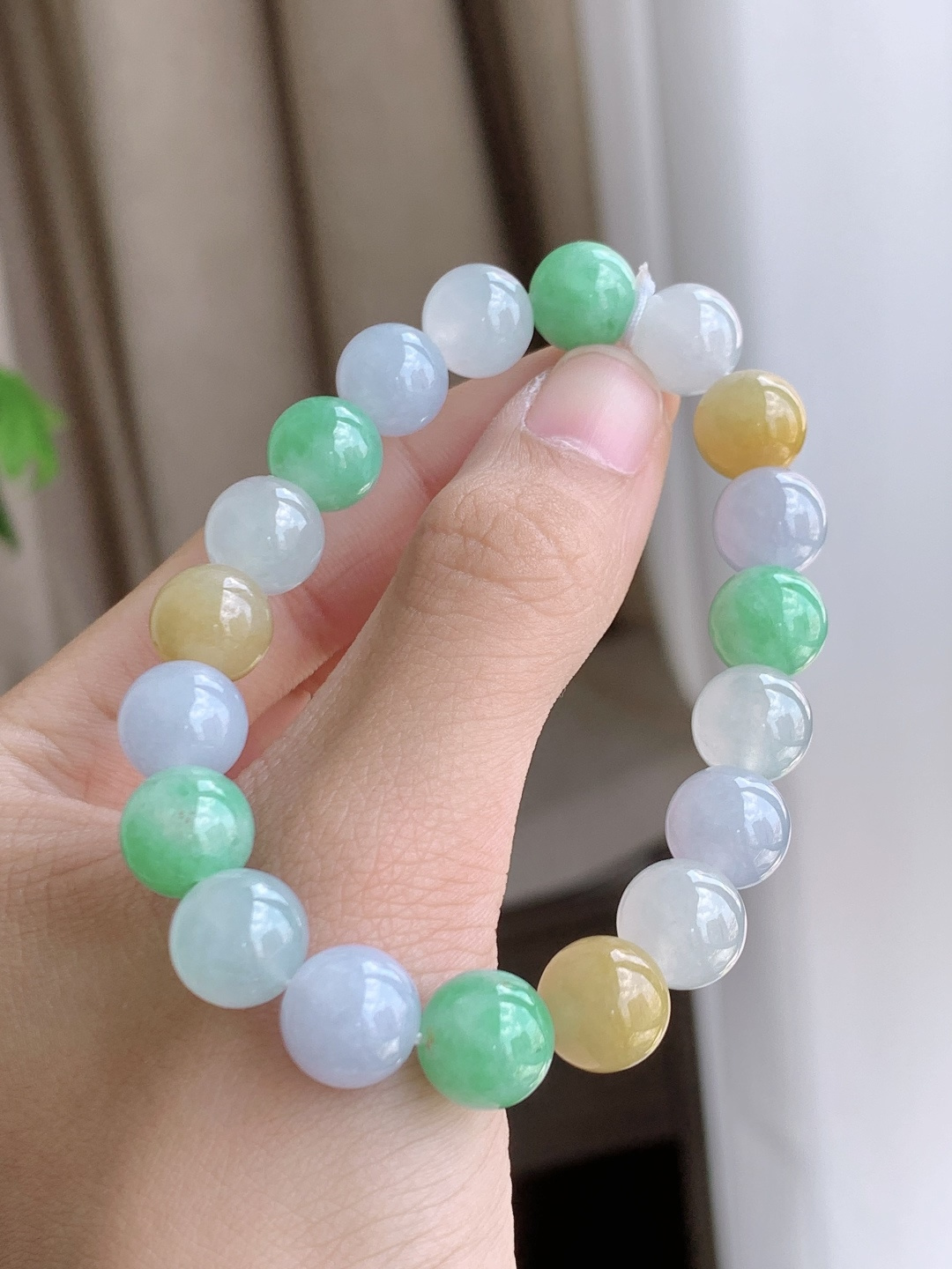 【珠子】冰多宝手串圆珠子手串 【说明】缅甸 性比高 【尺寸】10mm 【重量】32.5克