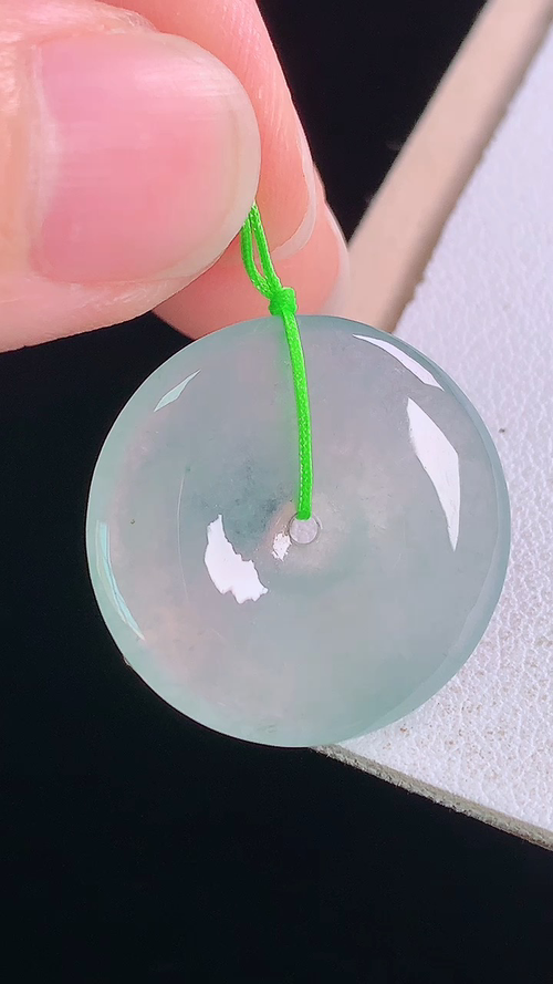 冰种平安扣，无裂，尺寸:22.3-4.0mm 22