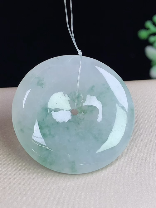 冰飘花平安扣，无裂，尺寸29-4.6mm，j26dyg8