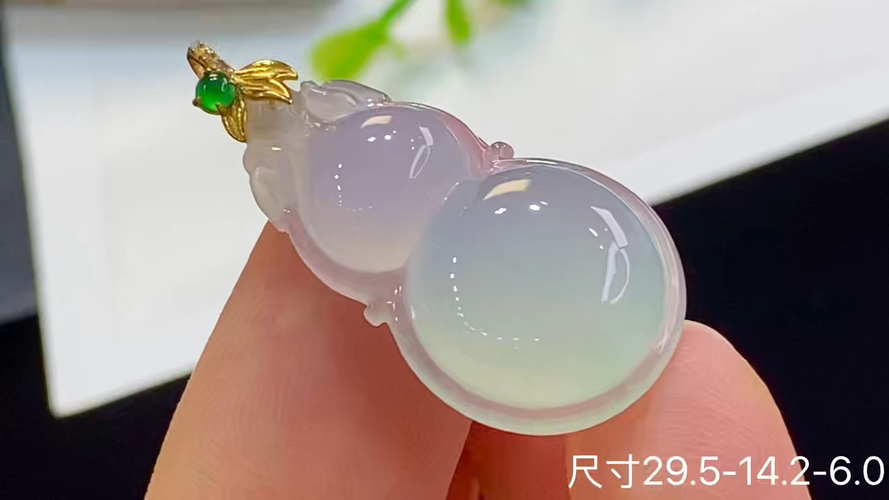 ️ 18k金+钻葫芦吊坠，无裂，29.5-14.2-6.0