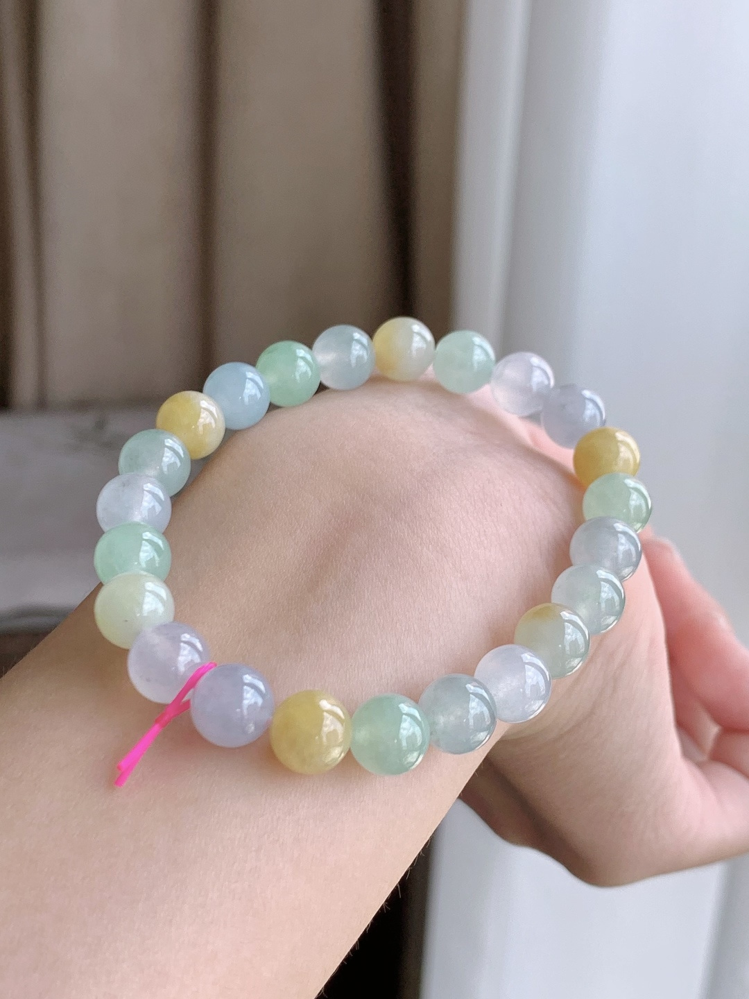 【珠子】冰多宝手串圆珠子手串 【说明】缅甸 性比高 【尺寸】8mm 【重量】20克