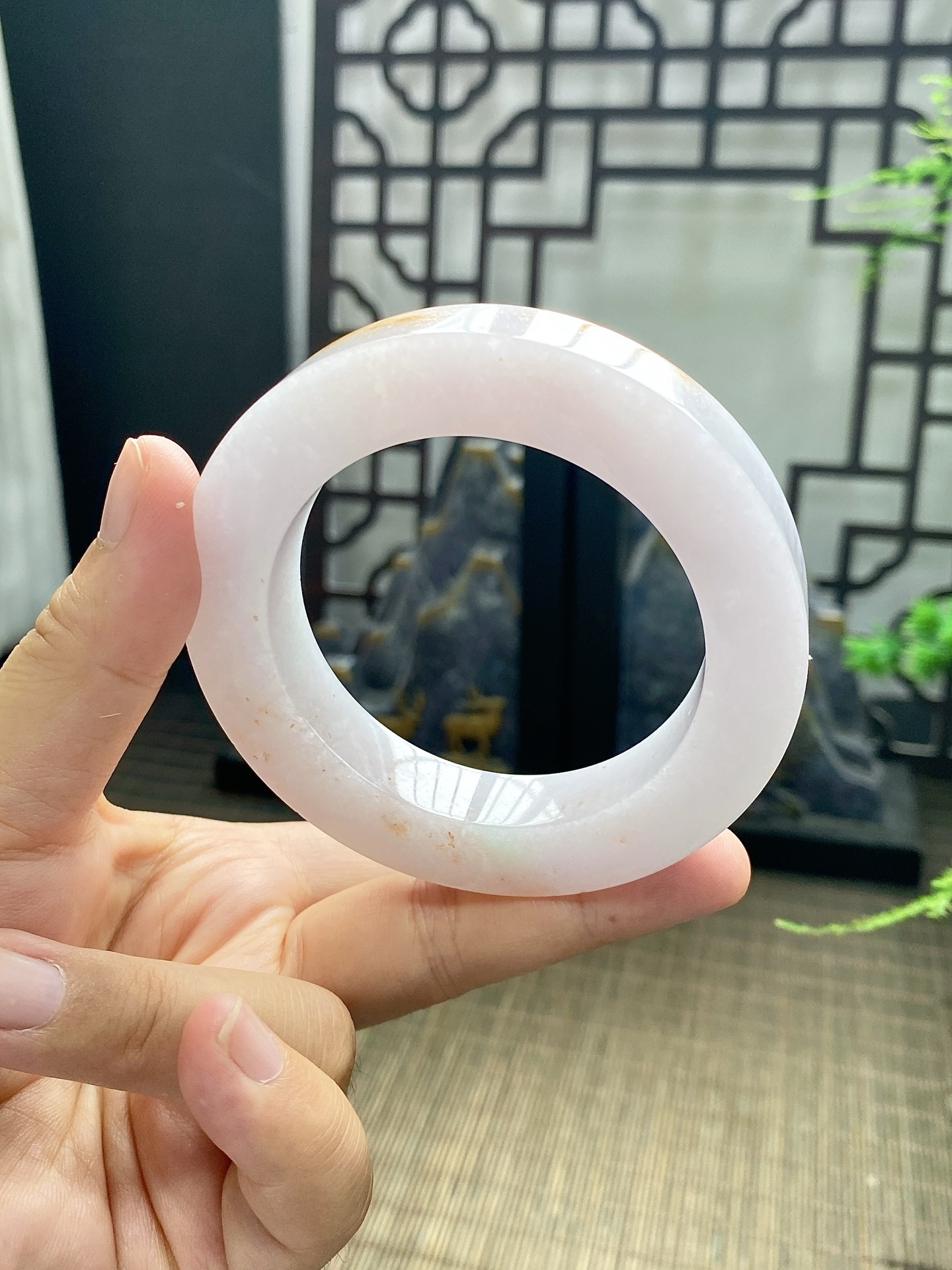 红翡洒金手镯胚 尺寸55-78-12 编号JF810-3