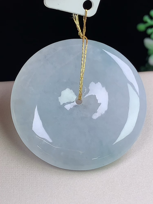 冰种大平安扣，无裂，尺寸37.5-5.8mm，j26lyg