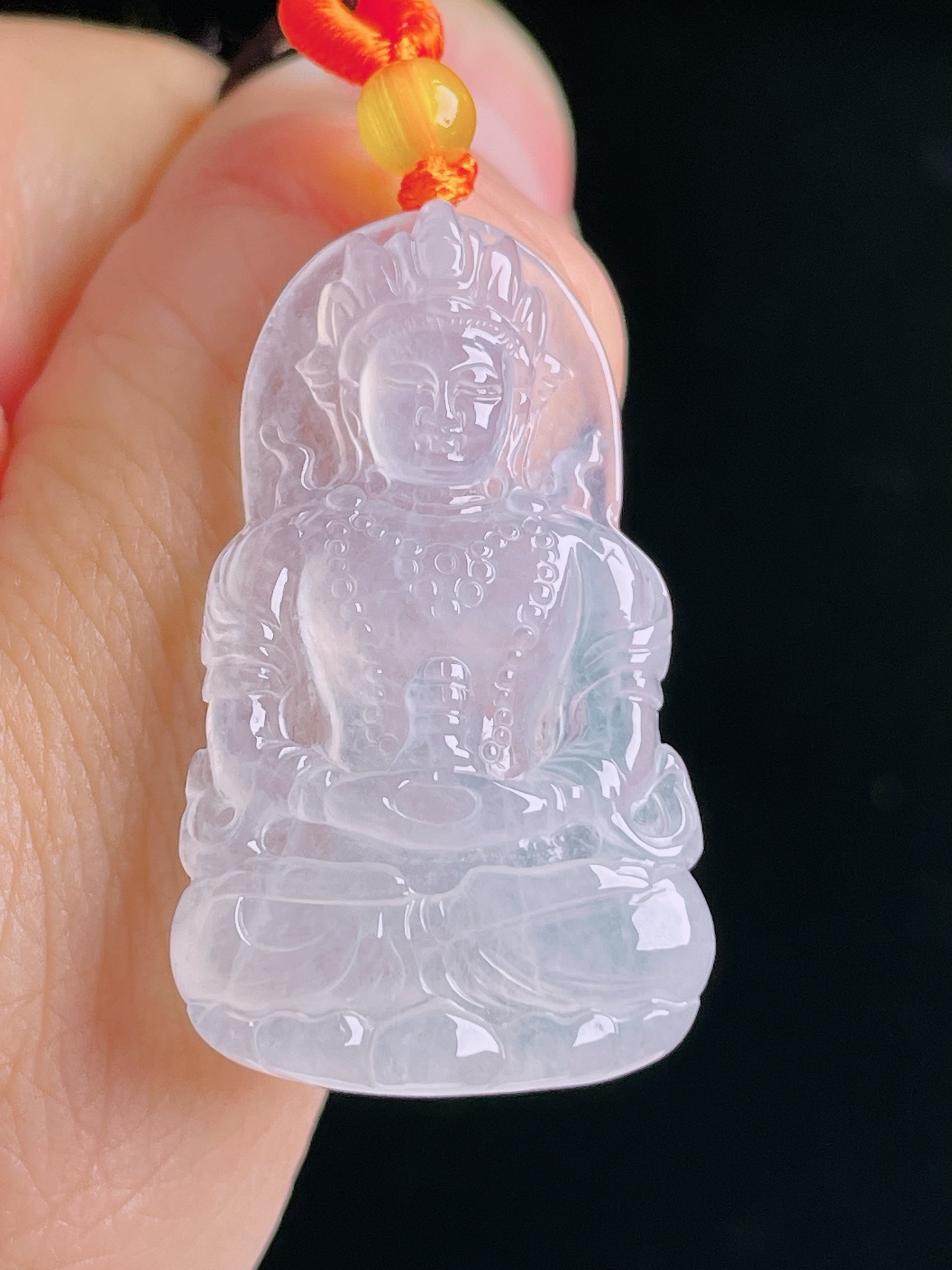 度母，老种起光，细底通透，尺寸：33/19.5/4.5mm0927