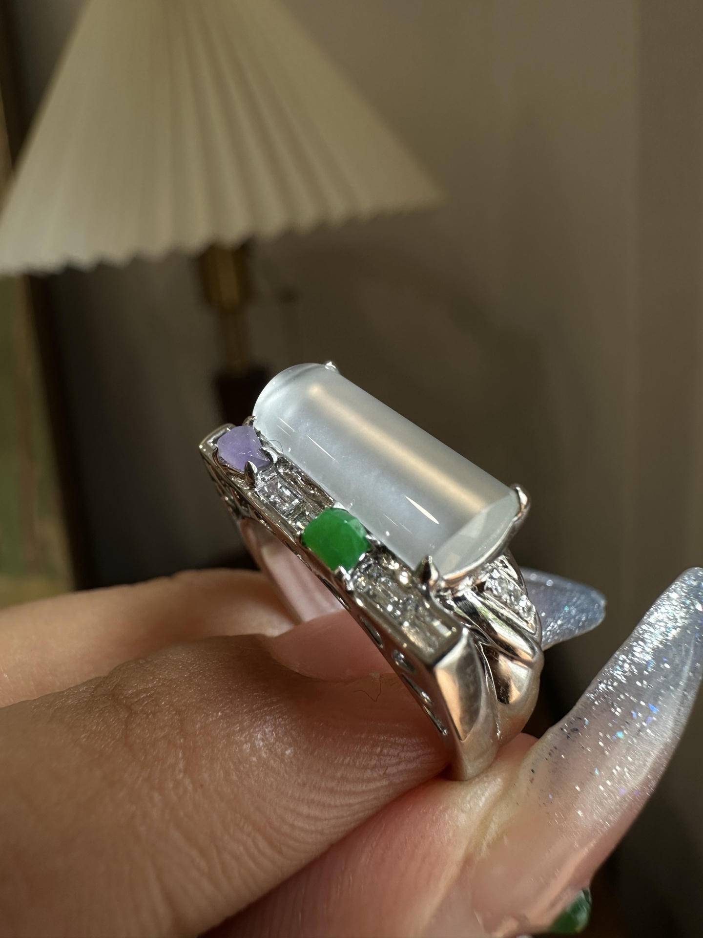 ️ 冰种玻马鞍设计款戒指