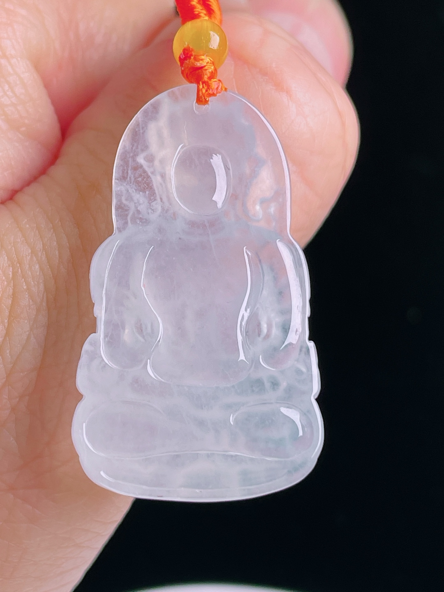 度母，老种起光，细底通透，尺寸：33/19.5/4.5mm0927