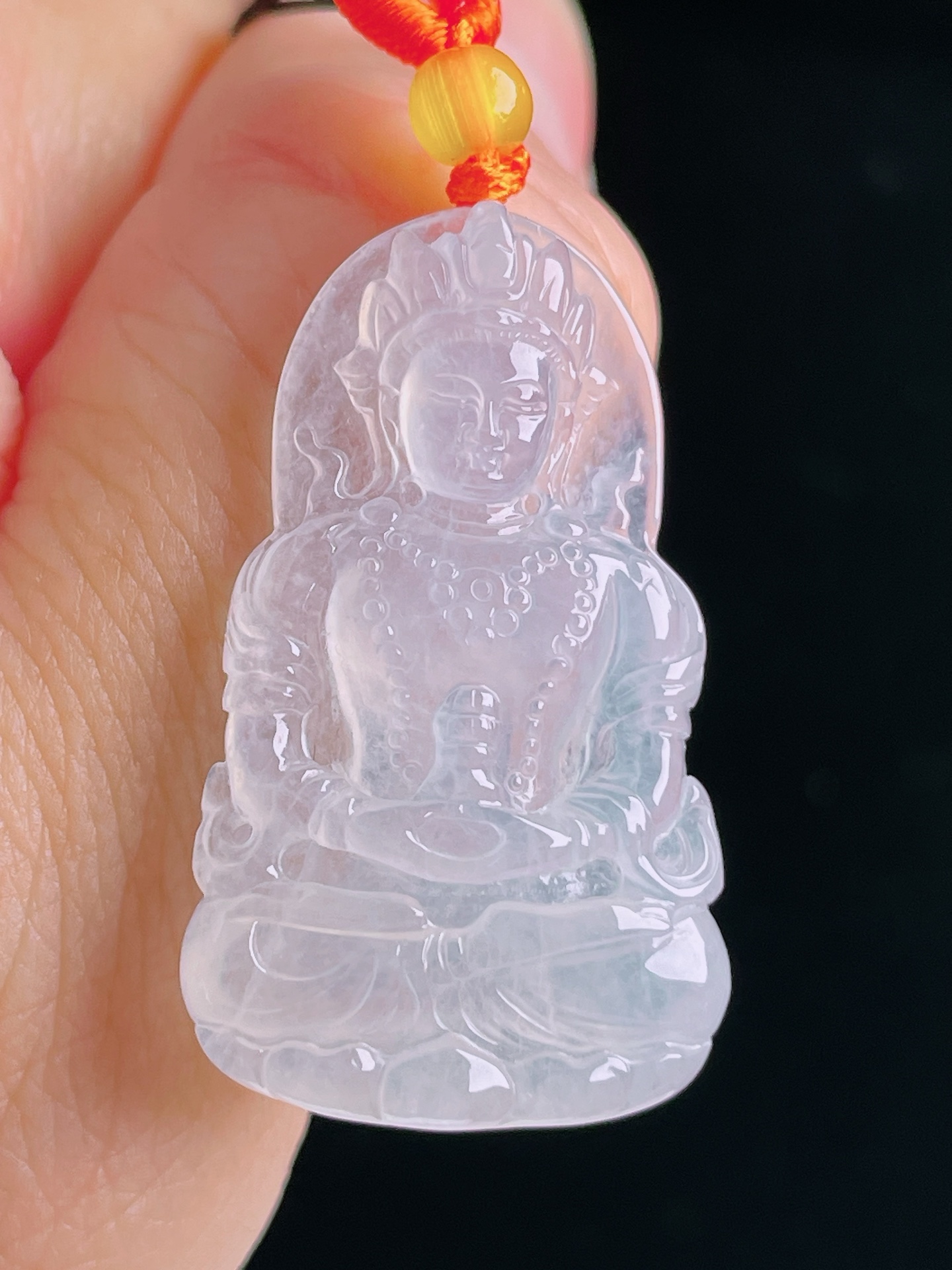 度母，老种起光，细底通透，尺寸：33/19.5/4.5mm0927
