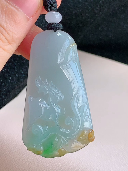 ️ 长寿鹿，无裂，尺寸51.8-29.7-6.6mm，包A附证书