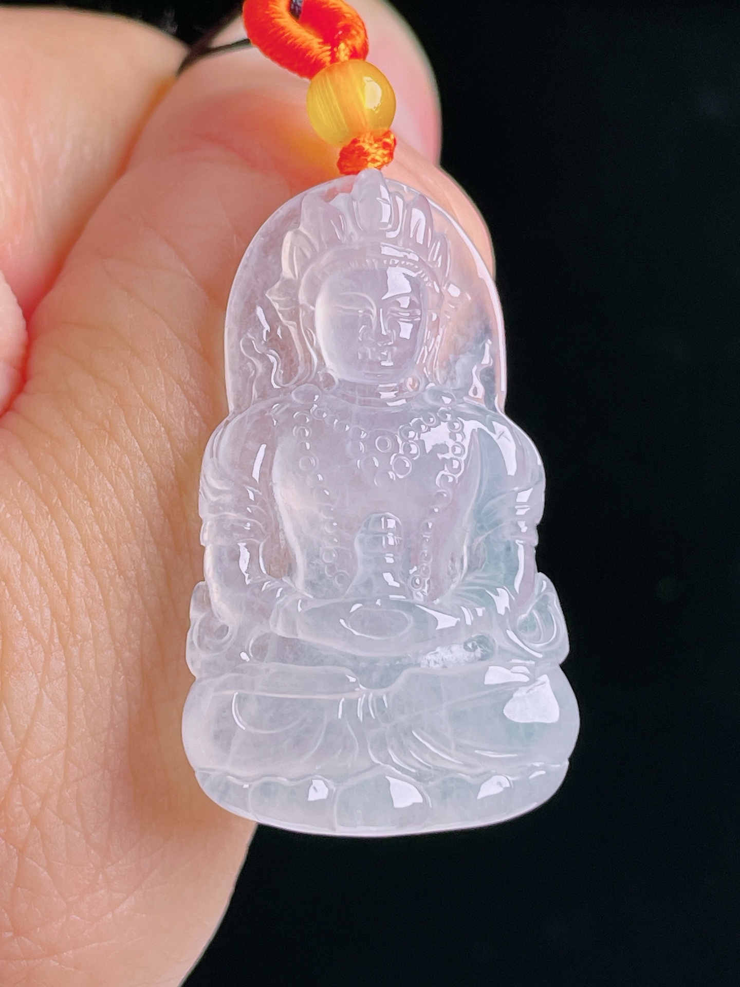 度母，老种起光，细底通透，尺寸：33/19.5/4.5mm0927