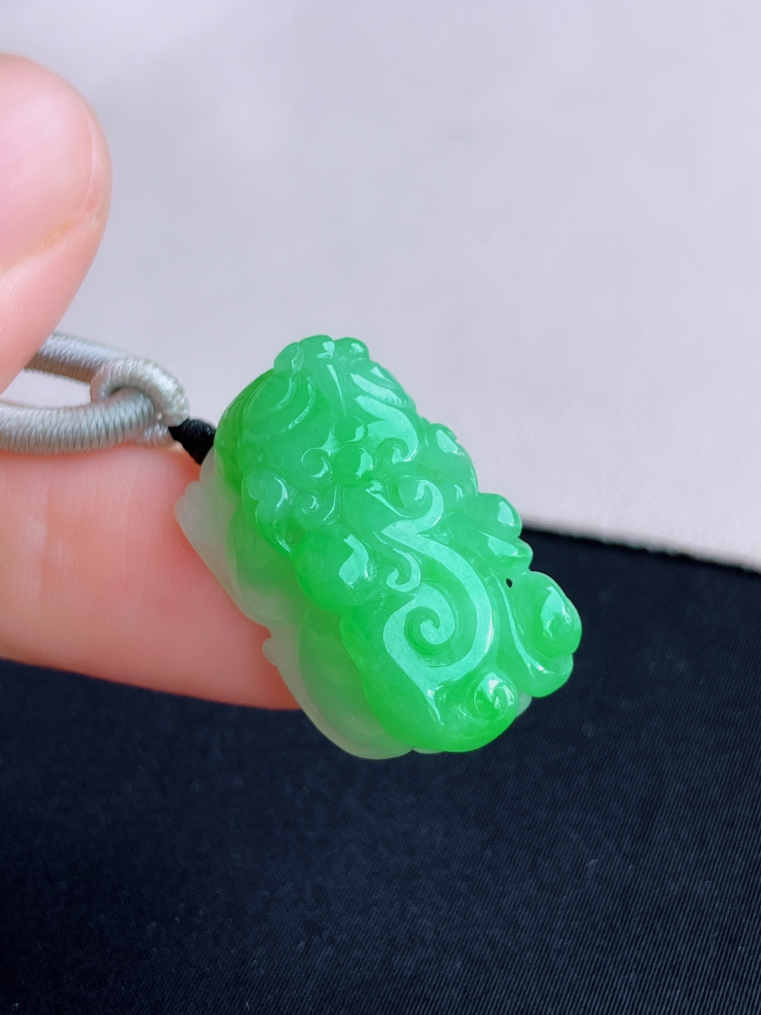 ️，果绿貔貅，细腻精致，尺寸25/13.3/12.6/自然光实拍